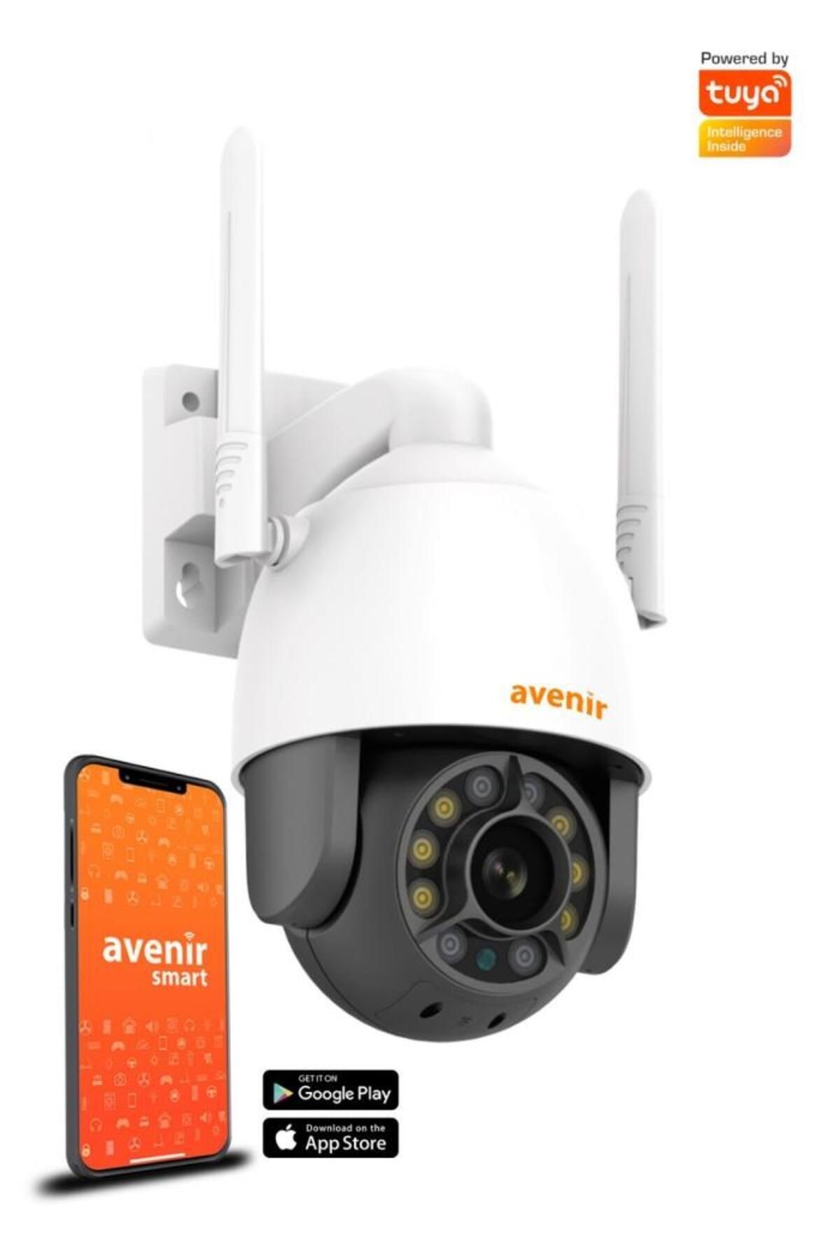 AVENİR Avenir Av-s300 3mp 1080p Sese-ışığa Duyarlı Su Geçirmez Ptz Wifi Kamera