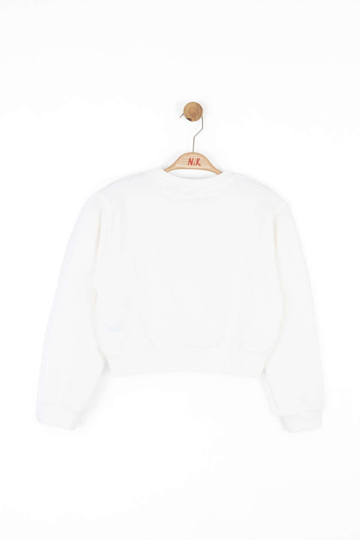 NK-8-14 Years Old Girl's Ecru Salt Sweatshirt 4