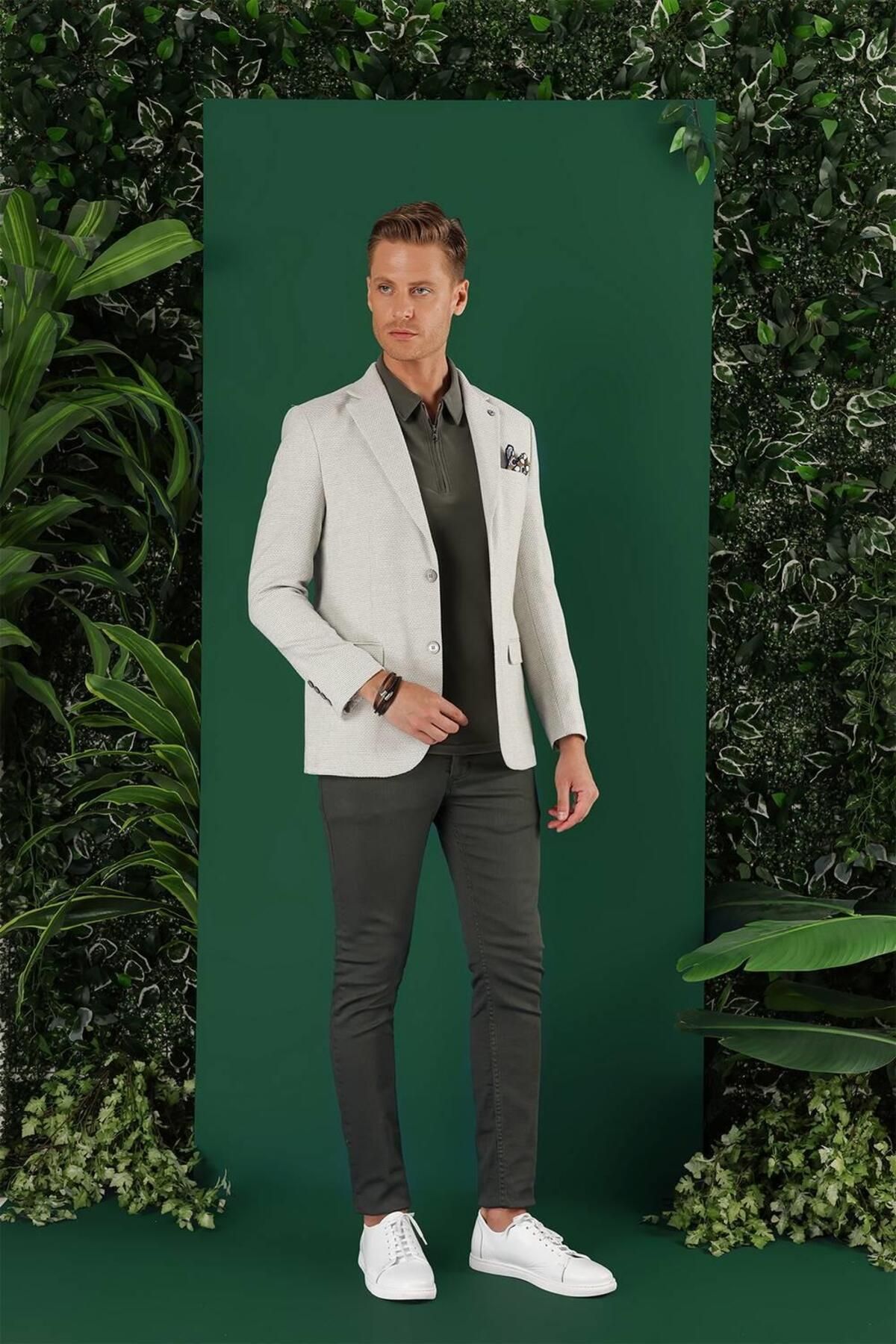 کاپشن اسپرت آبی Slim Fit C 636 Efor