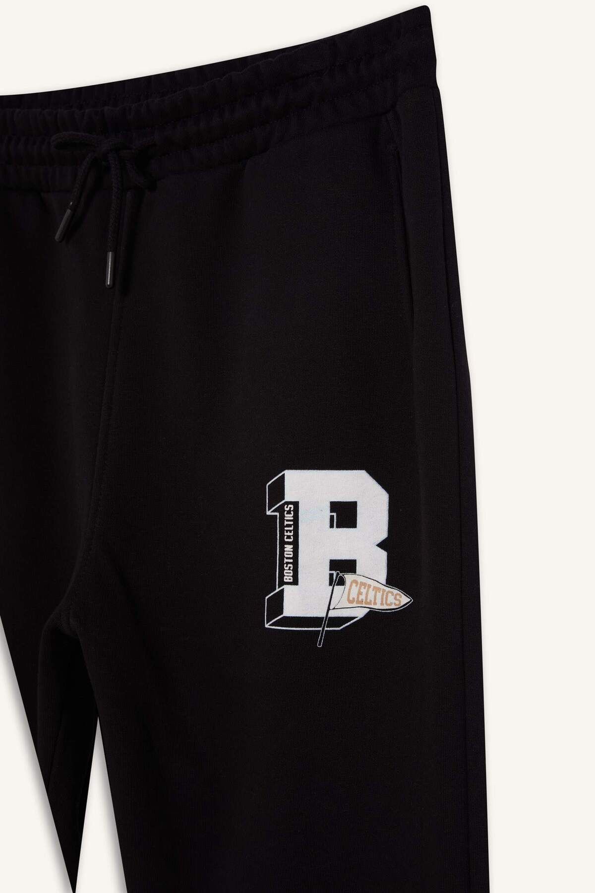 DeFacto-Nba Boston Celtics Standard Fit με κορδόνι στη μέση με τσέπες Jogger Sweatpants D1562ax24wn 2