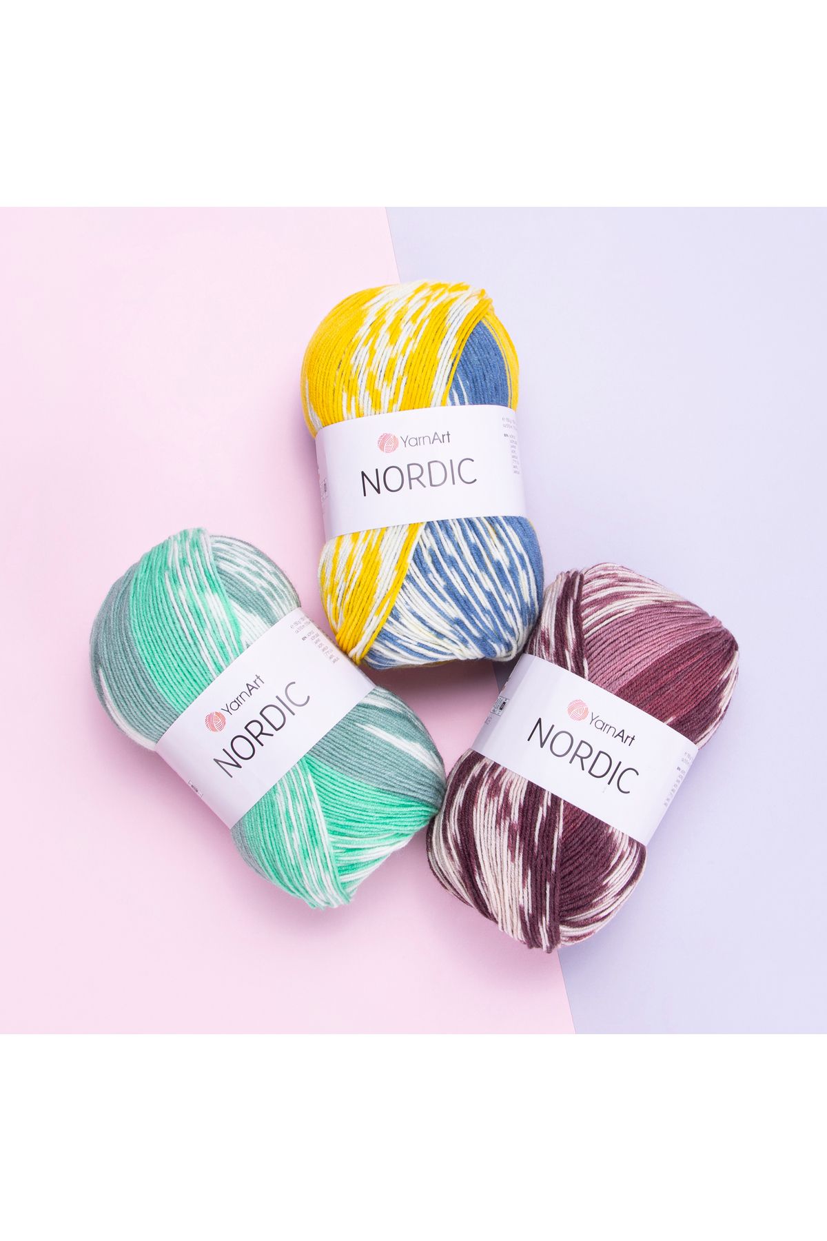 Yarnart-Nordic Marbled Hand Knitting Yarn 654 4