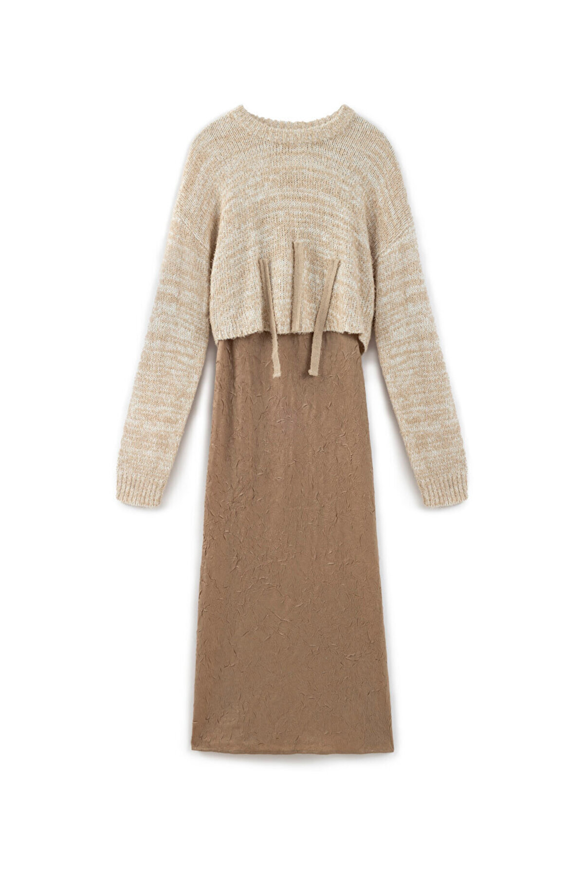 Twist-Zweiteiliges Midi-Kleid mit Look 3