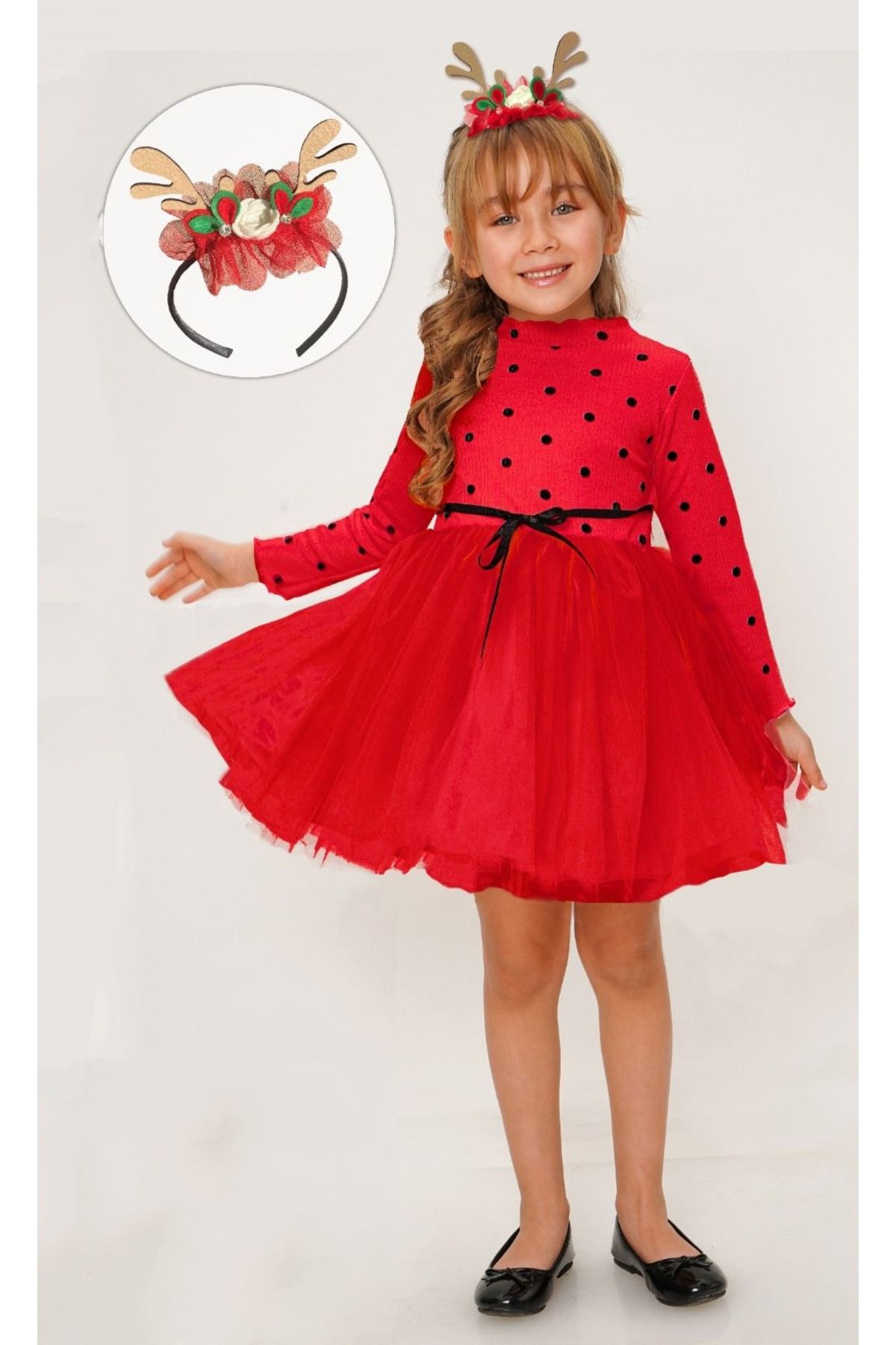 Red Dress Noel Christmas Kırmızı Noel Yılbaşı Elbisesi  Aby182