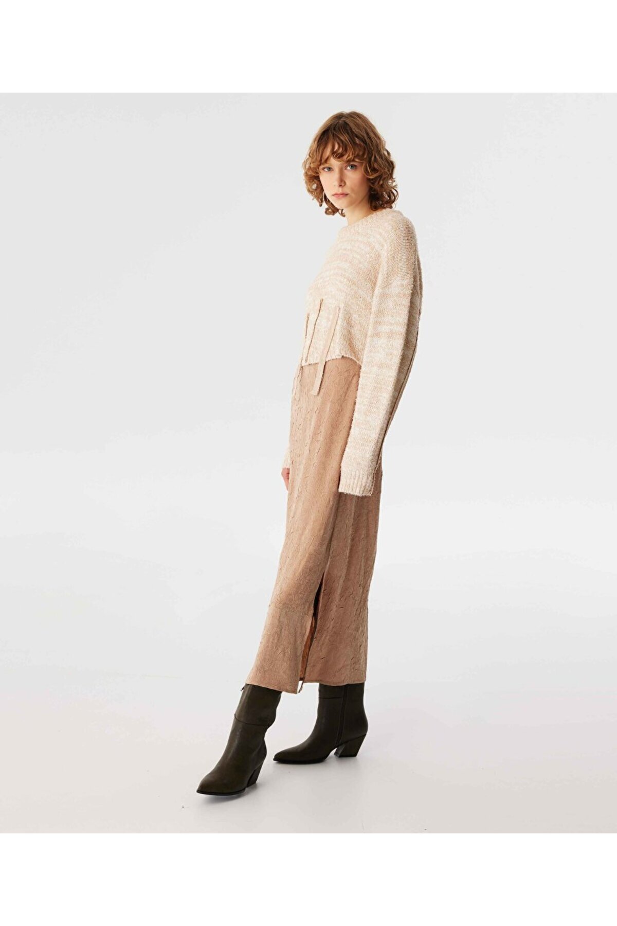 Twist-Zweiteiliges Midi-Kleid mit Look 5