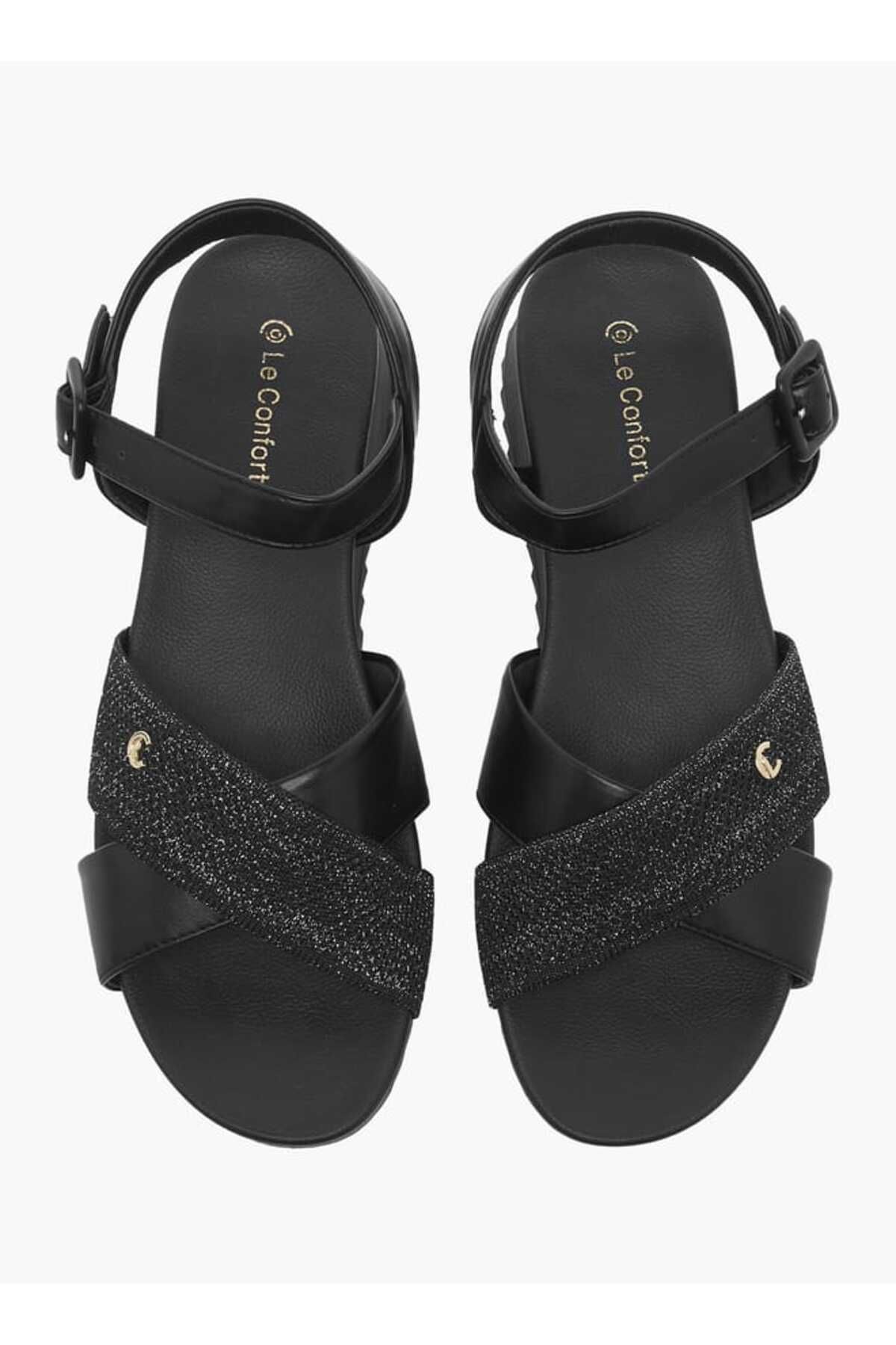 Le Confort-Flyknit Cross Strap Sandals with Buckle Closure 1