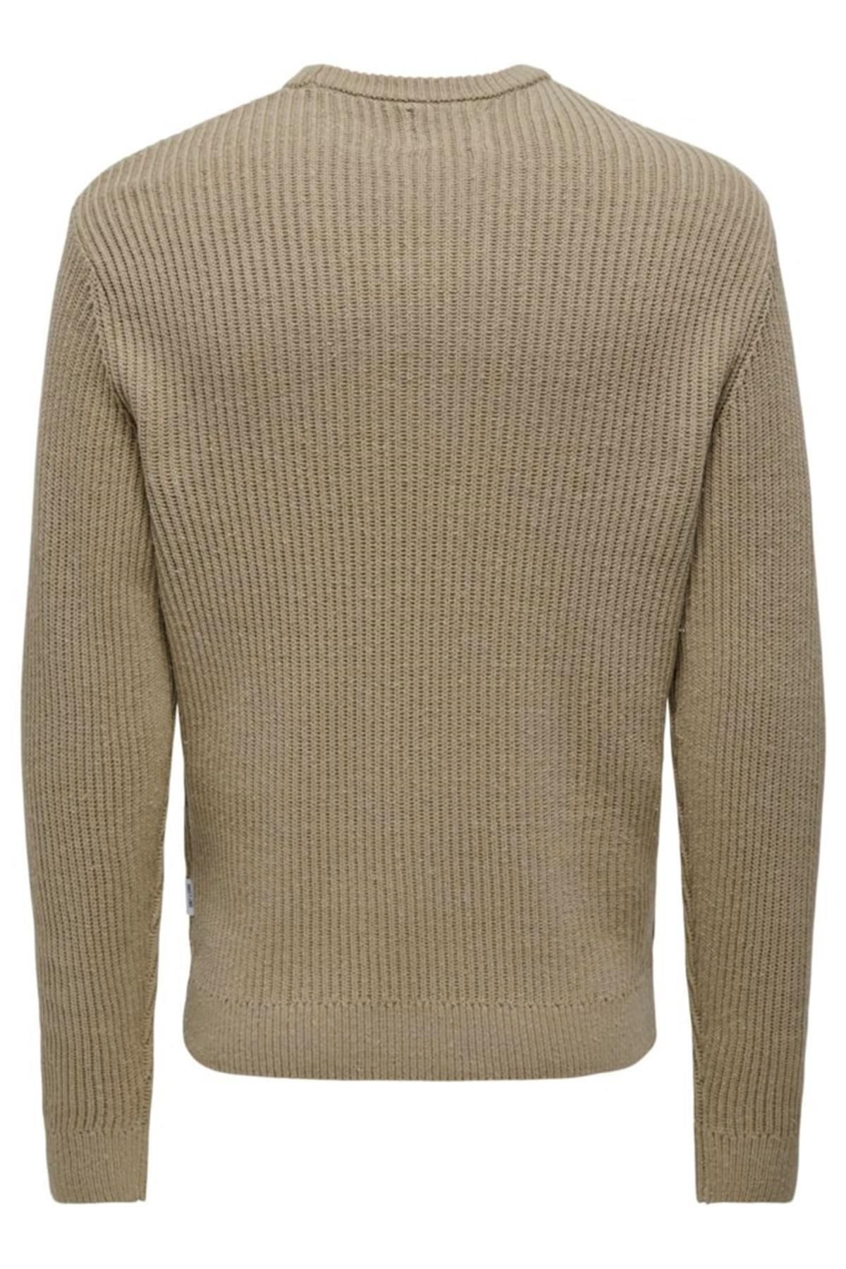 ONSFERGAL LIFE REG 7 RIB CREW Knit KHAKI 22030208 Only & Sons