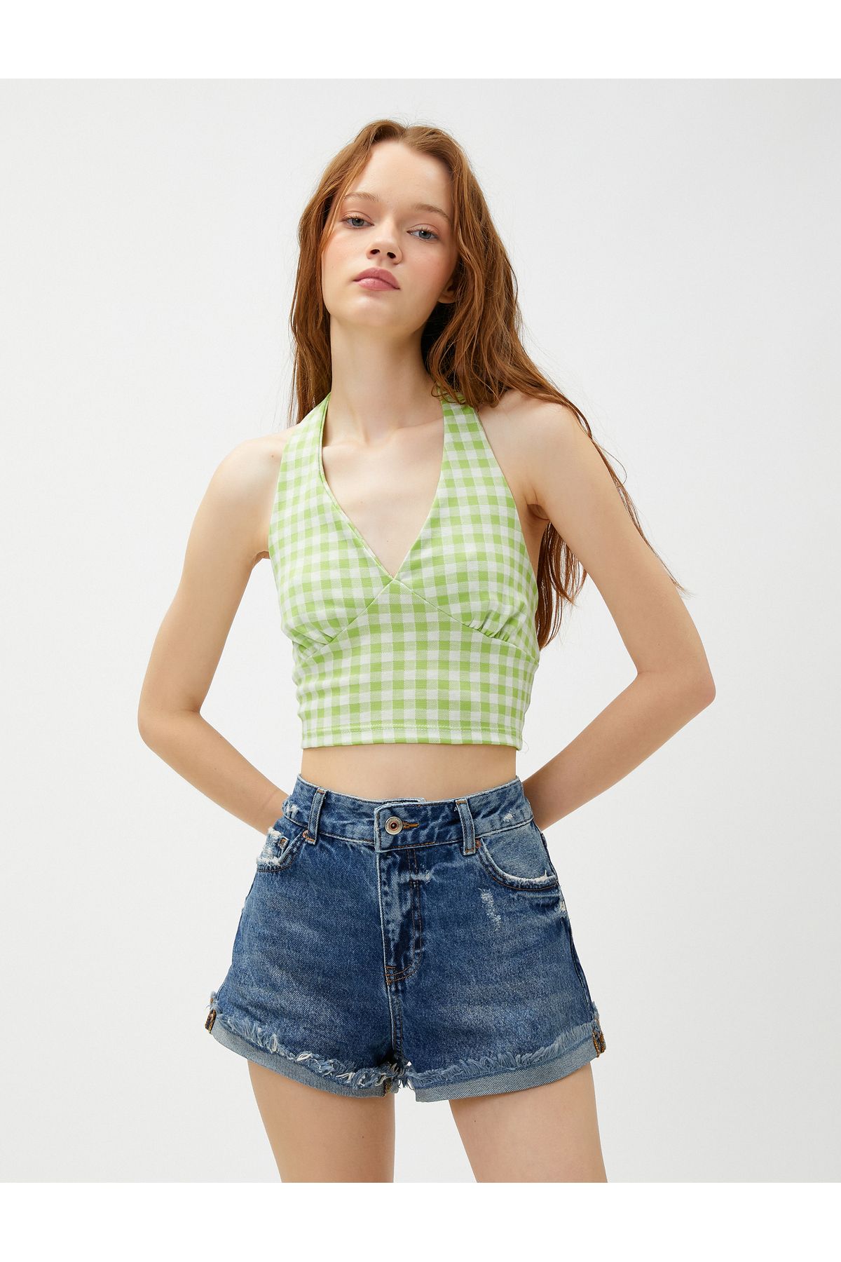 Koton-Crop Top Halter Gât V-Gât 3