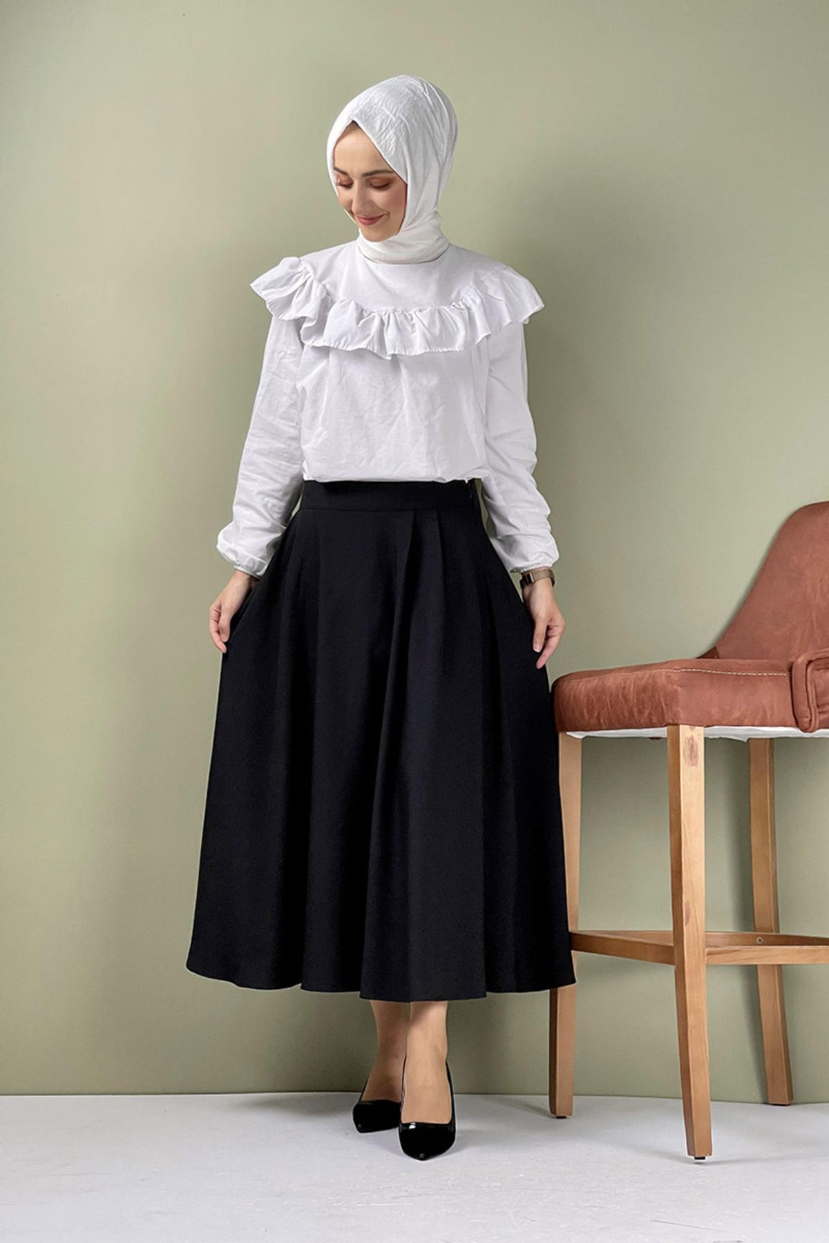 EPSWorld Moda Çizgi Etek