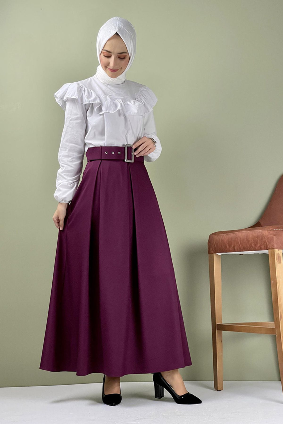 EPSWorld Moda Çizgi Etek