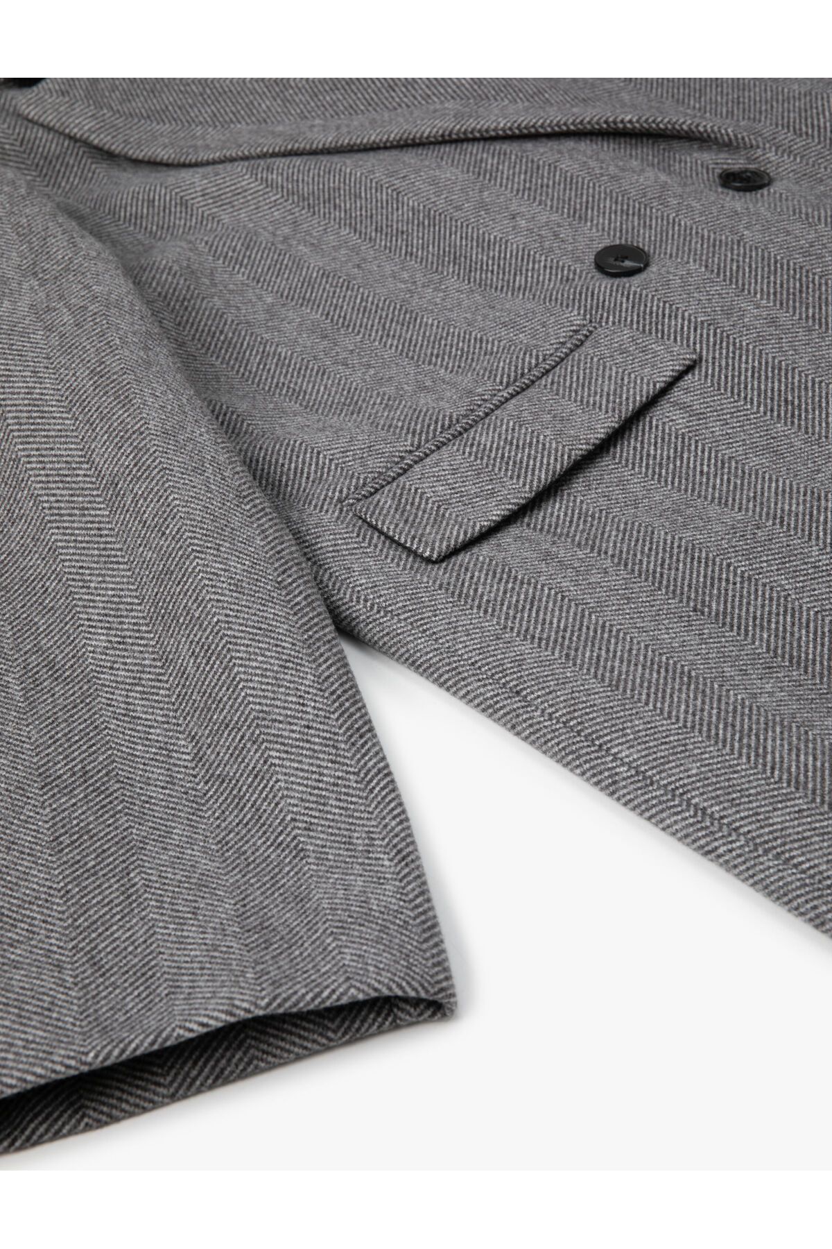 Koton-Oversize Cashmere Coat Double Breasted Buttoned with Flap Pockets 6