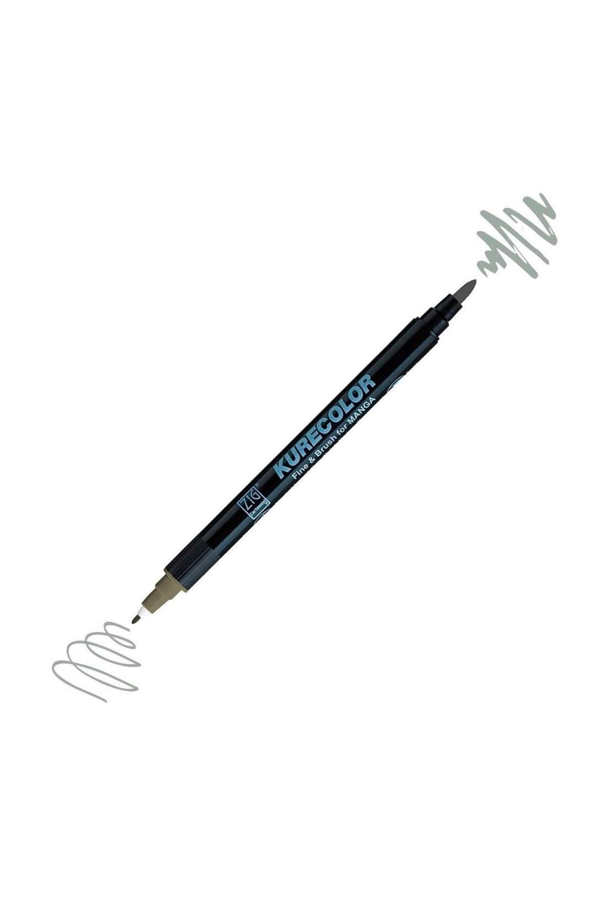 Zig-Kurecolor Mangaka Fine&Brush - Double Sided Pen Cnkc-2200, No: 845 Green Gray 1