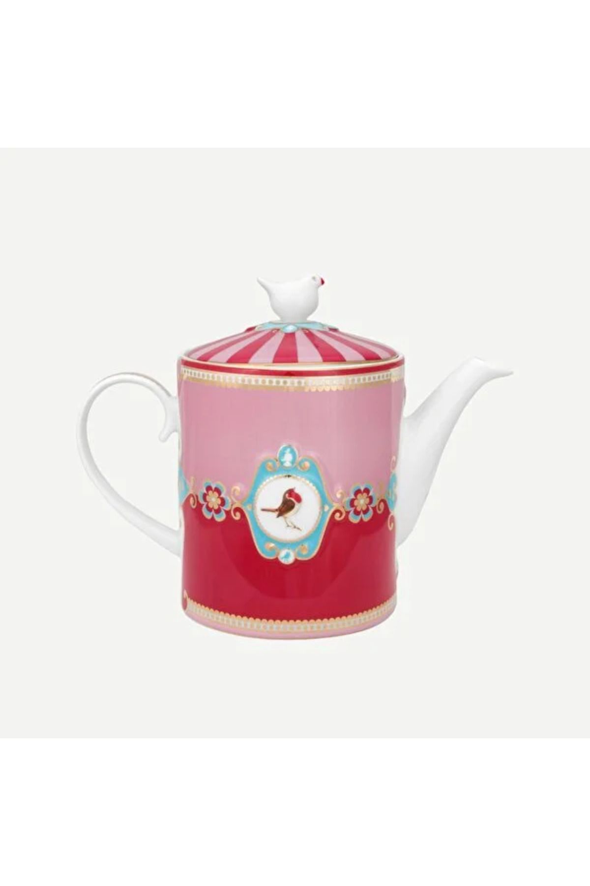 Pip Studio-Love Birds Red Pink Porcelain Teapot 1300 ml 8