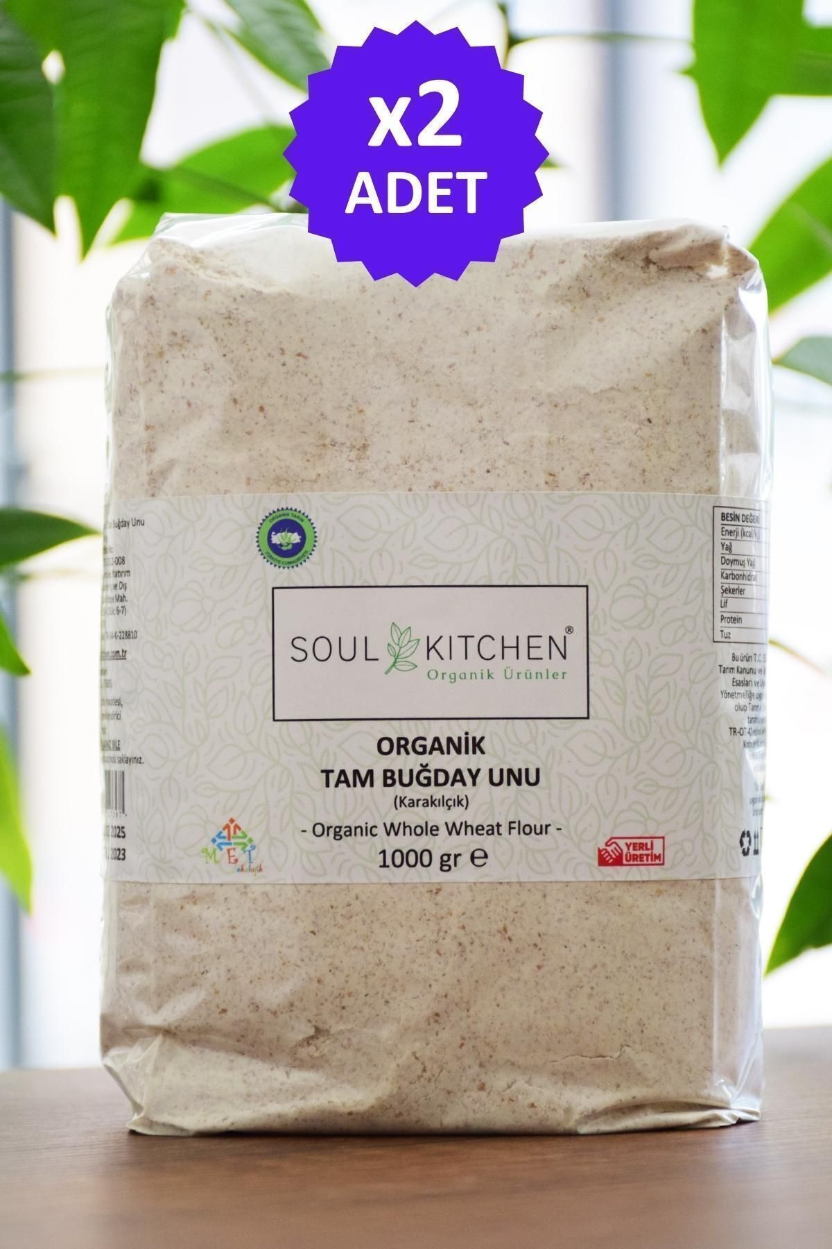 Soul Kitchen Organik Ürünler Organik Tam Buğday Unu (KARAKILÇIK) 1000gr - 2'li Avantaj Set -