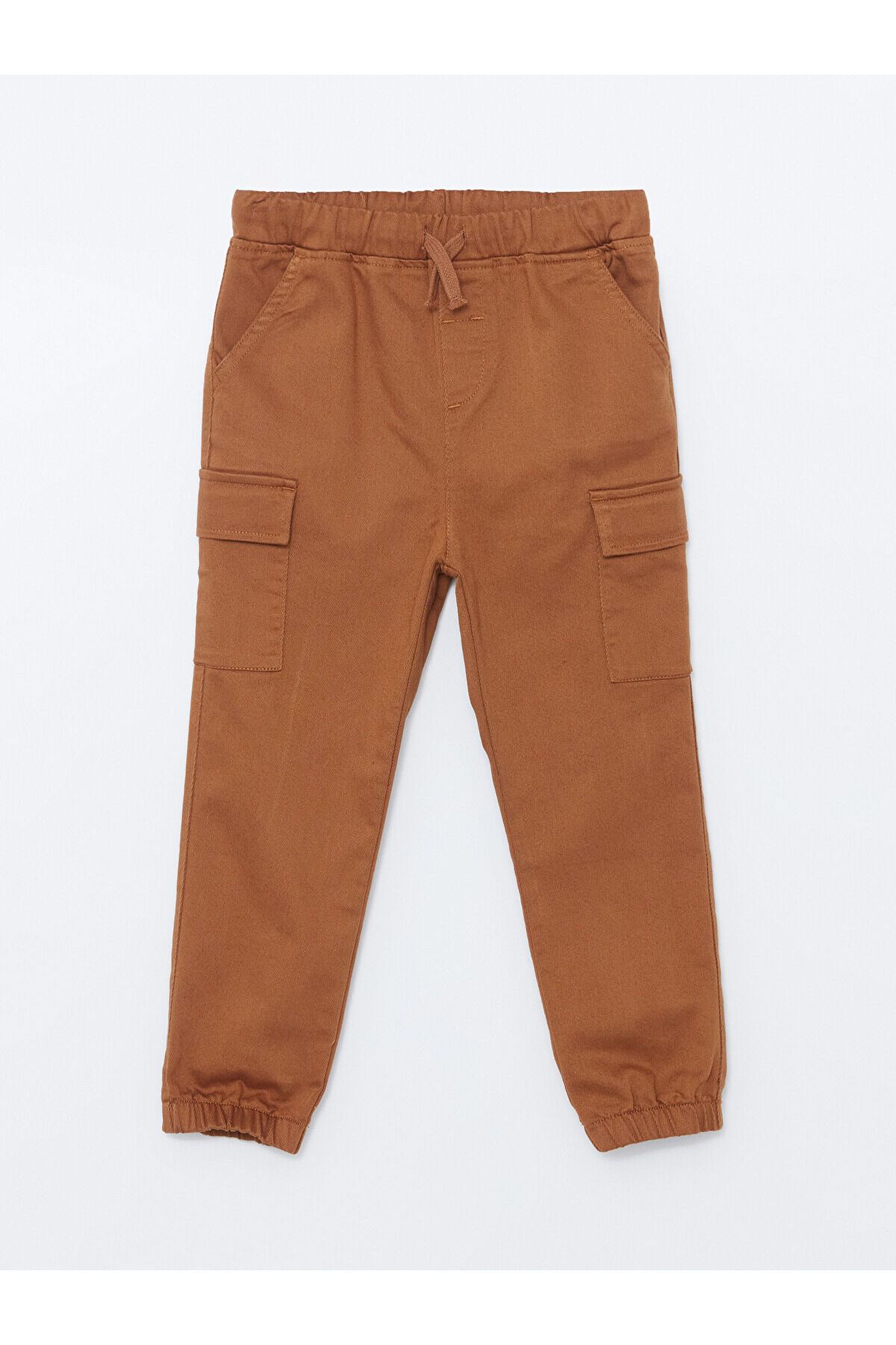 LC Waikiki-Lcw Kids Light Brown Boy Cargo Pants with Elastic Waist 1