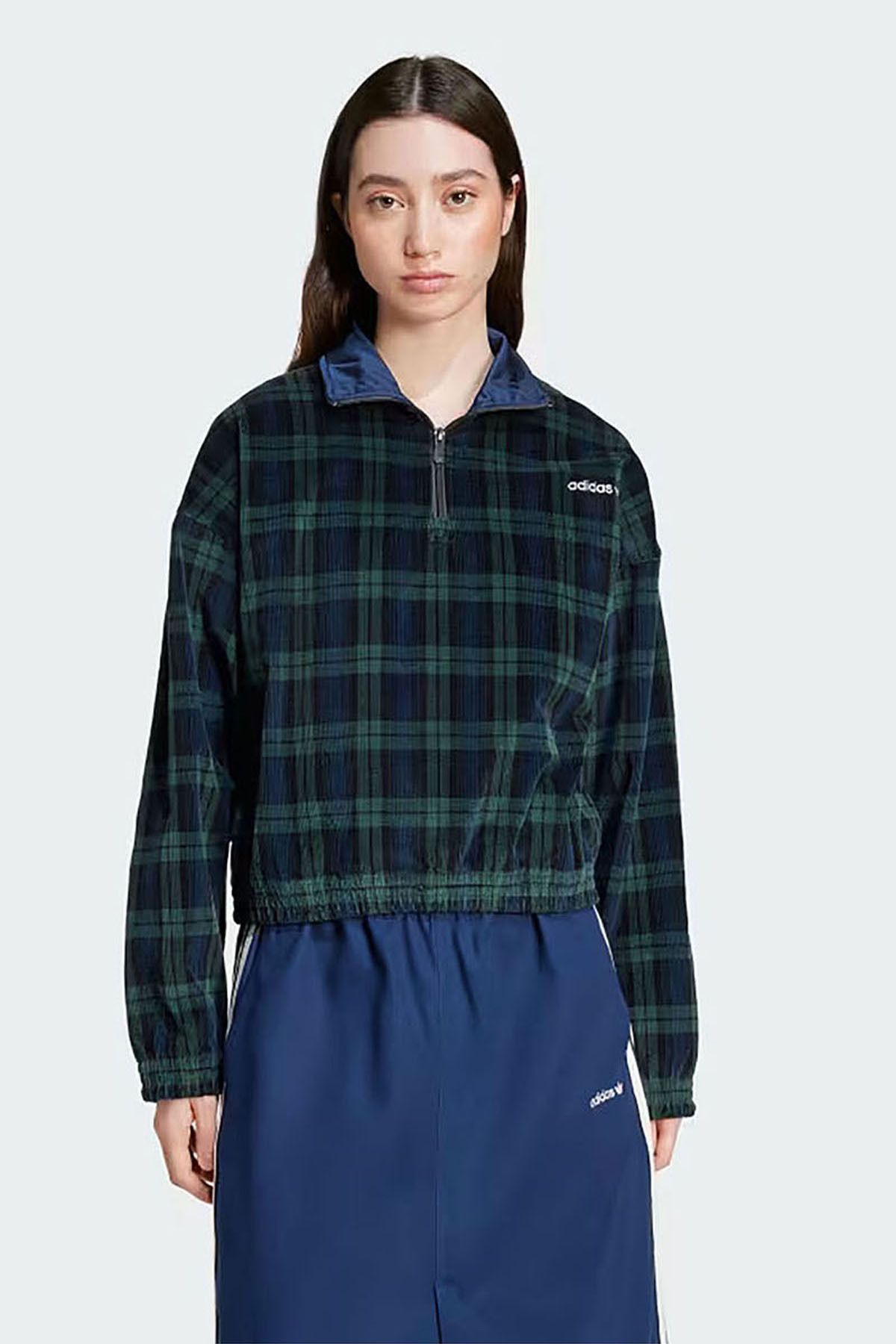 أديداس-بنطال رياضي نسائي من Tartan Half Zip - Ix1054 1