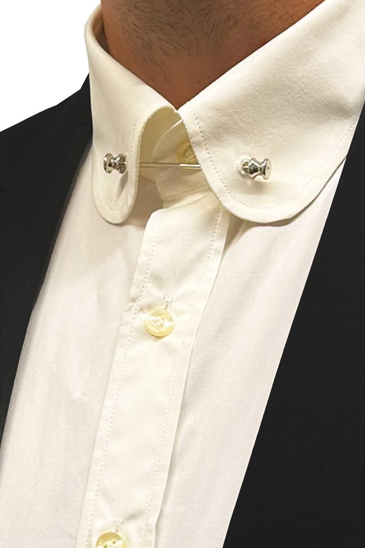  سنجاق یقه پیراهن نقره‌ای GI248