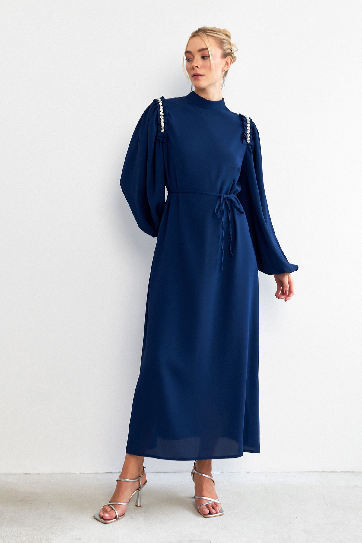 VAVİNOR-Indigo Nova Dress - Shoulder Detail 2