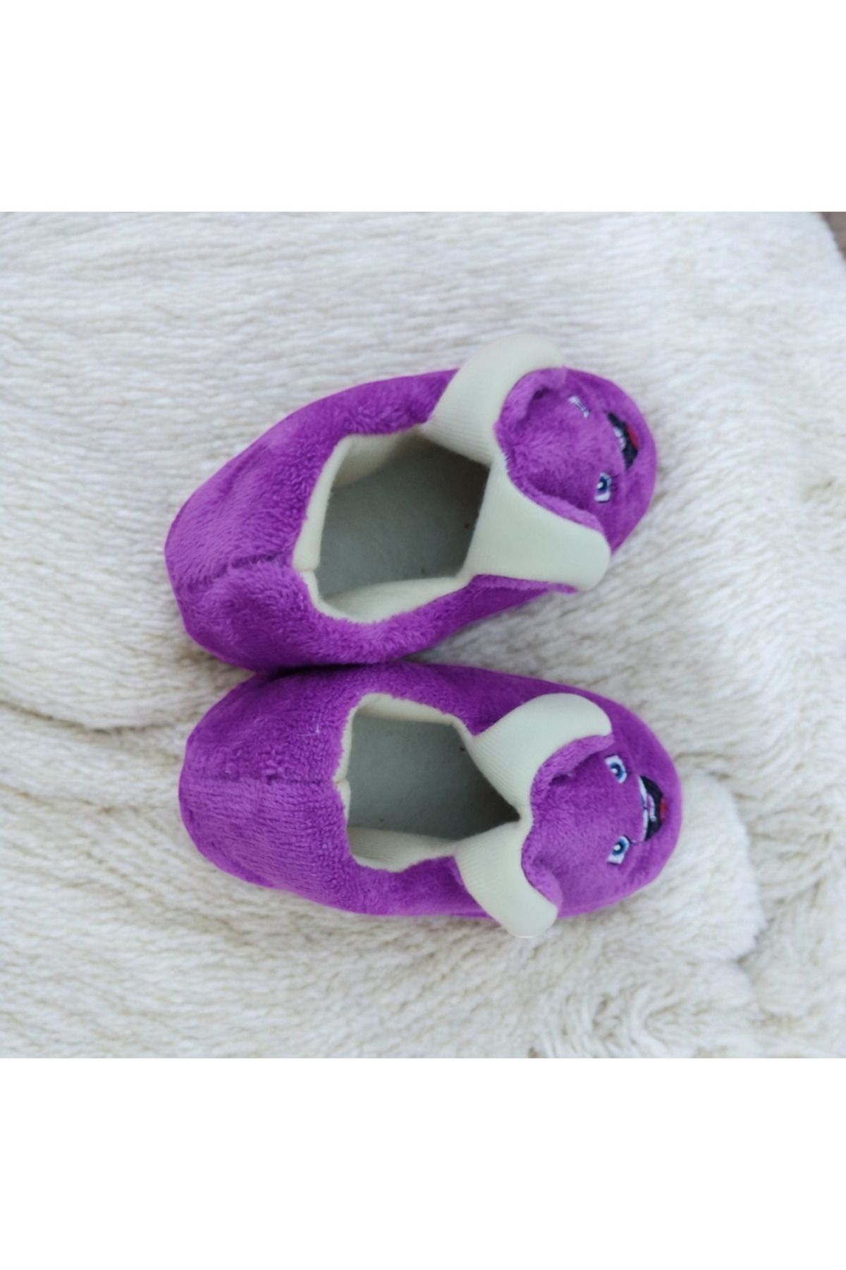 EXİZTİCARET-Children's House Slippers - Furry Fluffy Slippers with Animal Figures 3