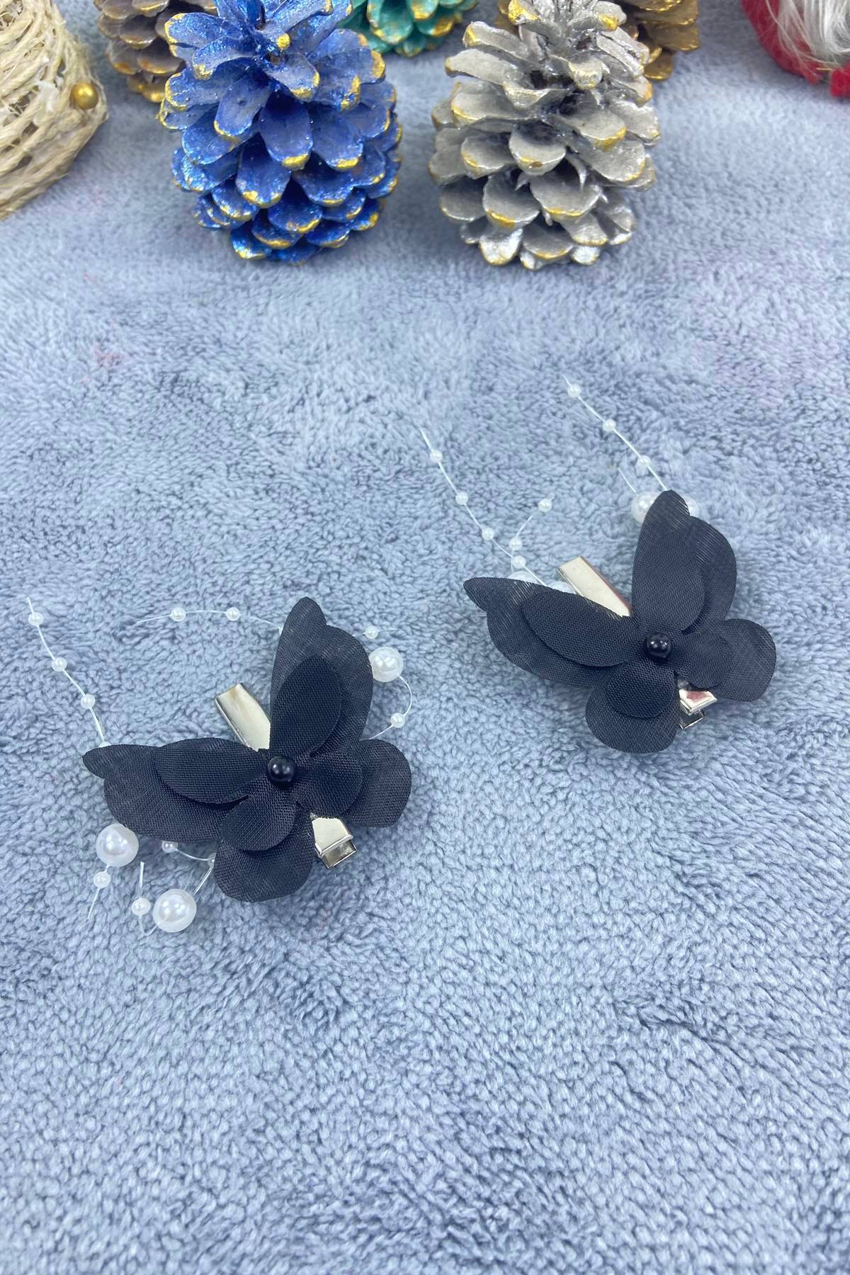 Black Butterfly Hairpin Organization Girl Hairpin Hair Accessory Kids Hairpin – Buckle, Metal Buckle, Glossy Design