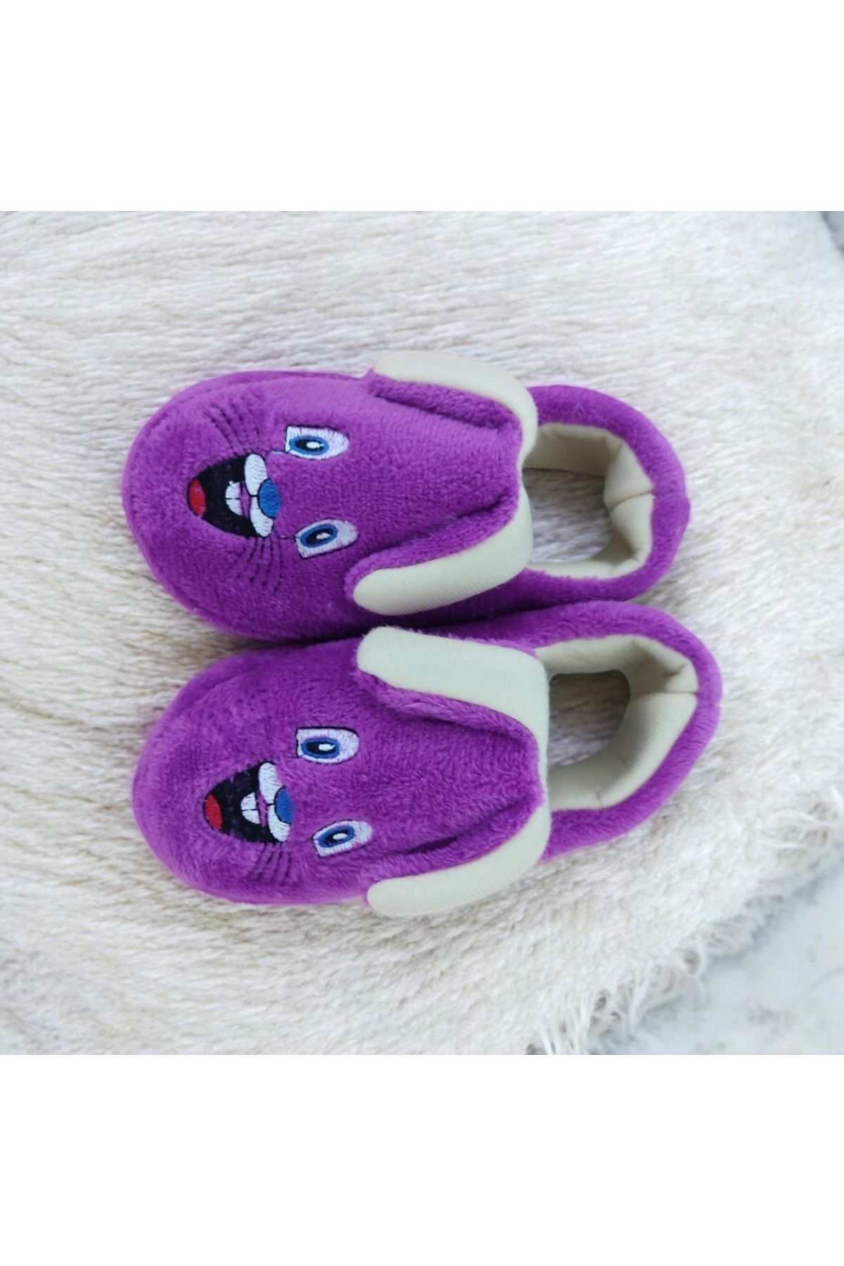 EXİZTİCARET-Children's House Slippers - Furry Fluffy Slippers with Animal Figures 1