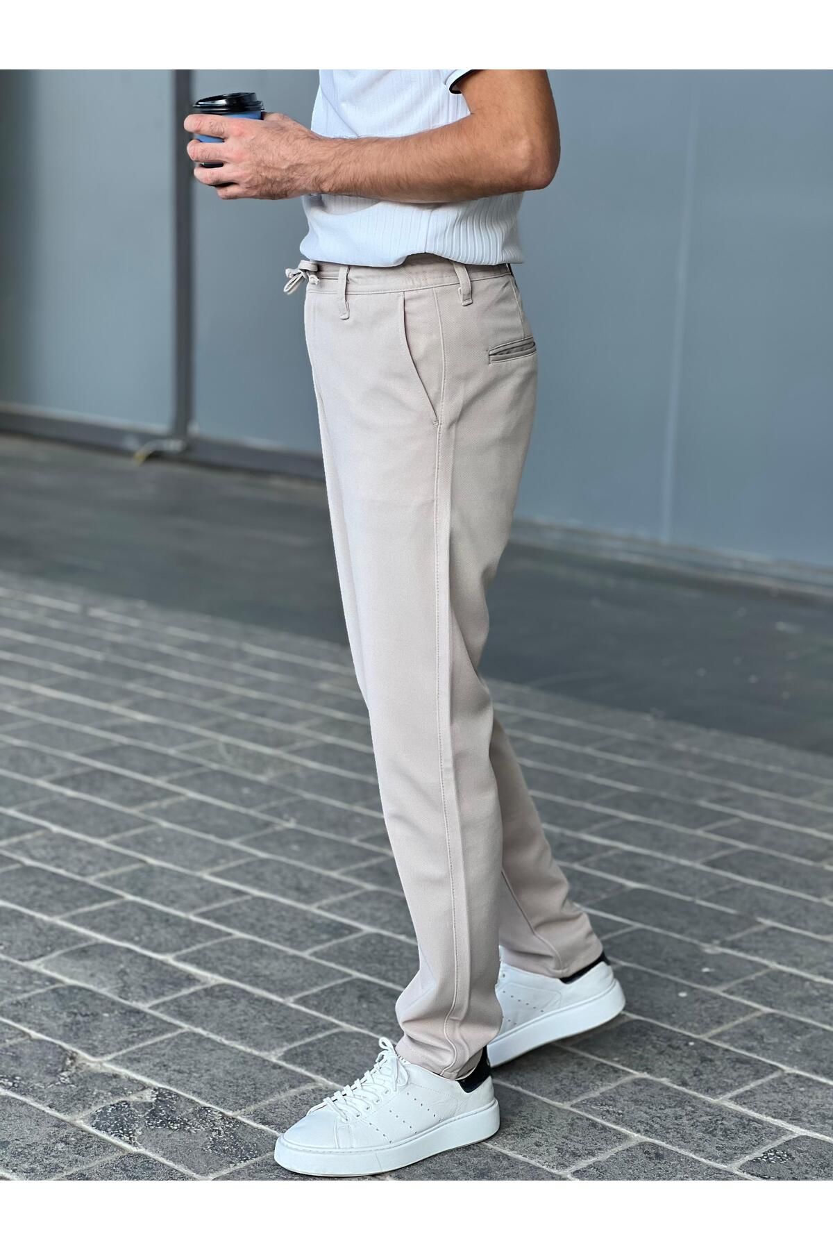 wamoss-Pantaloni largi din lycra cu șnur pentru bărbați sezon nou - Ip14 3