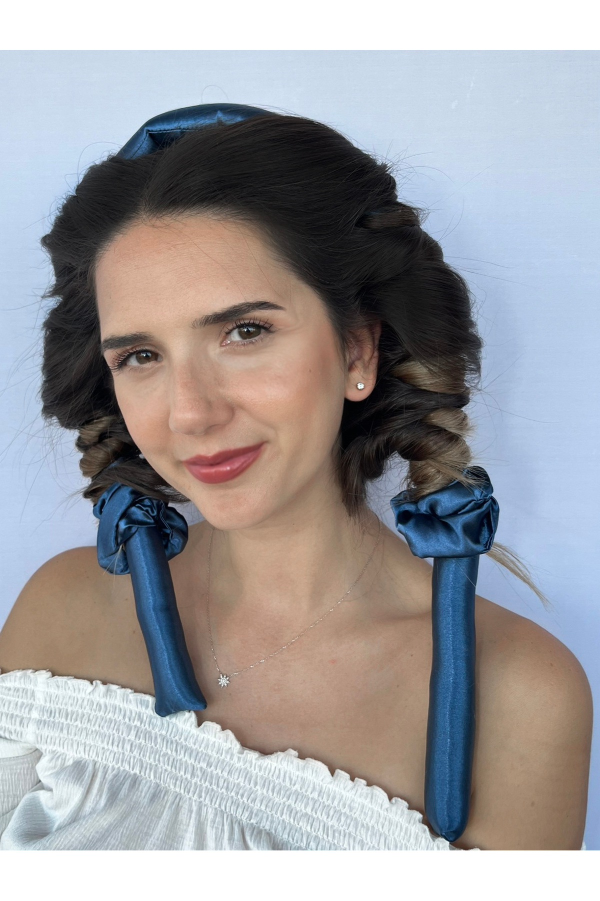 Woollyland-Midnight Blue Heatless Hair Styler - Tongs Hair Sos 6