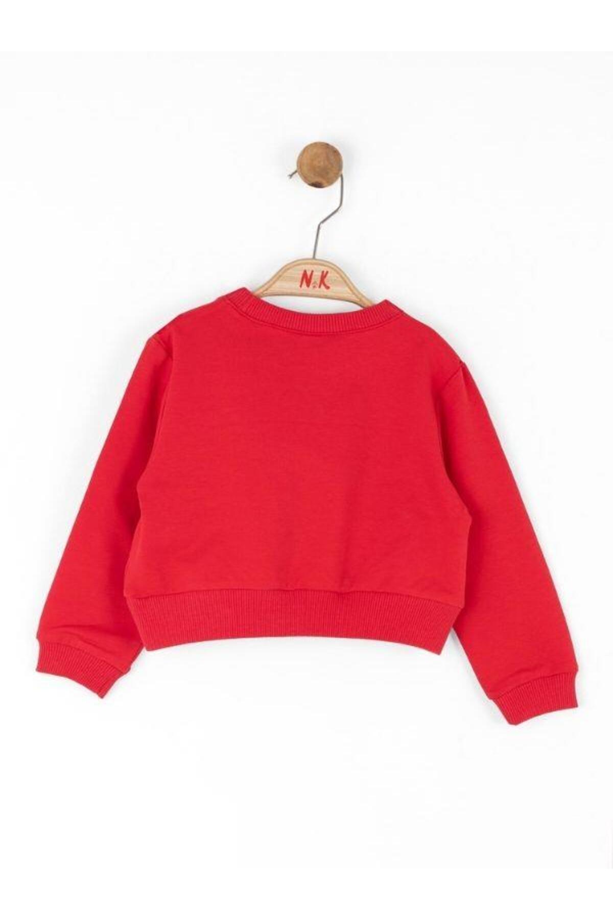 Zekids Kız Bebek Pamuklu Leopar Cep Detaylı Sweatshirt fotoğrafı 3 (önizleme)