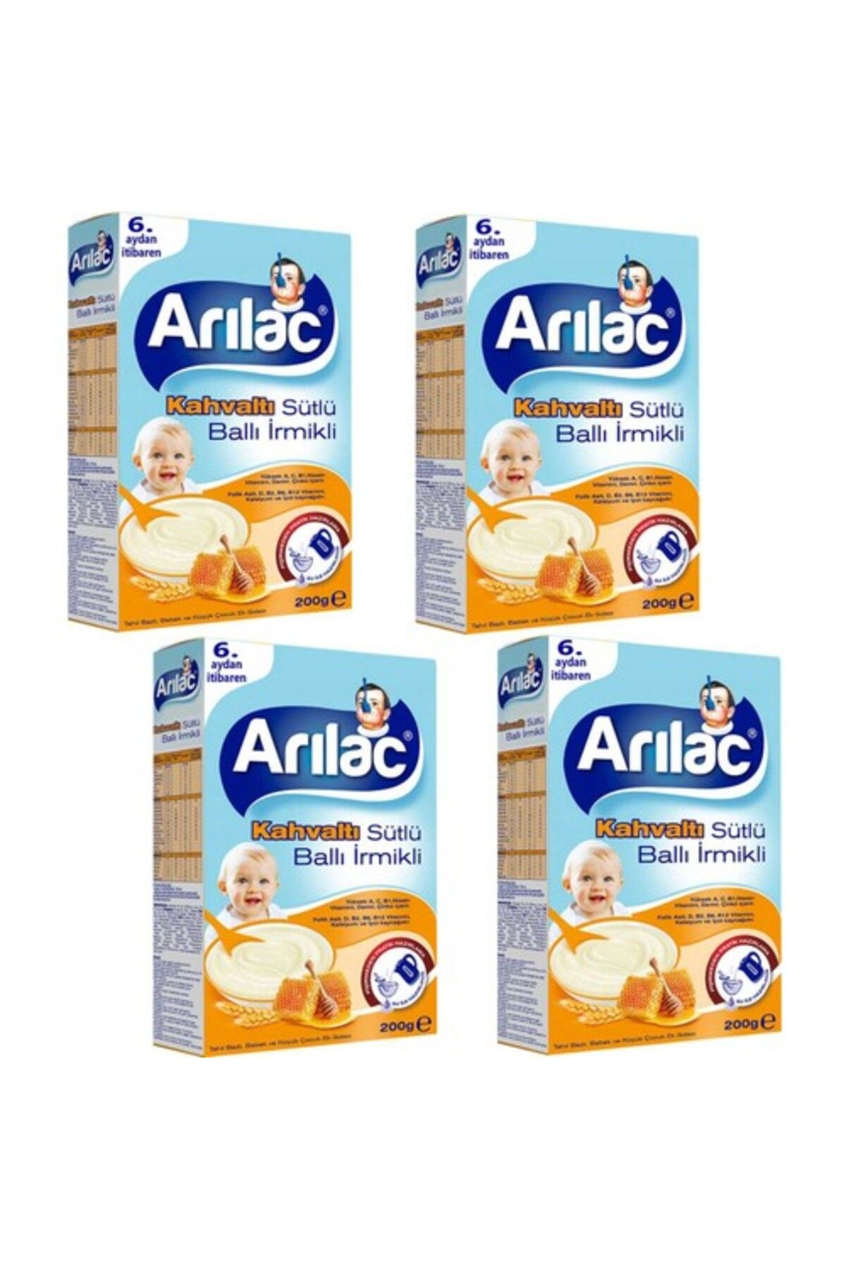 Arılac Ballı Irmikli Kaşık Maması 200 gr X 4 Adet