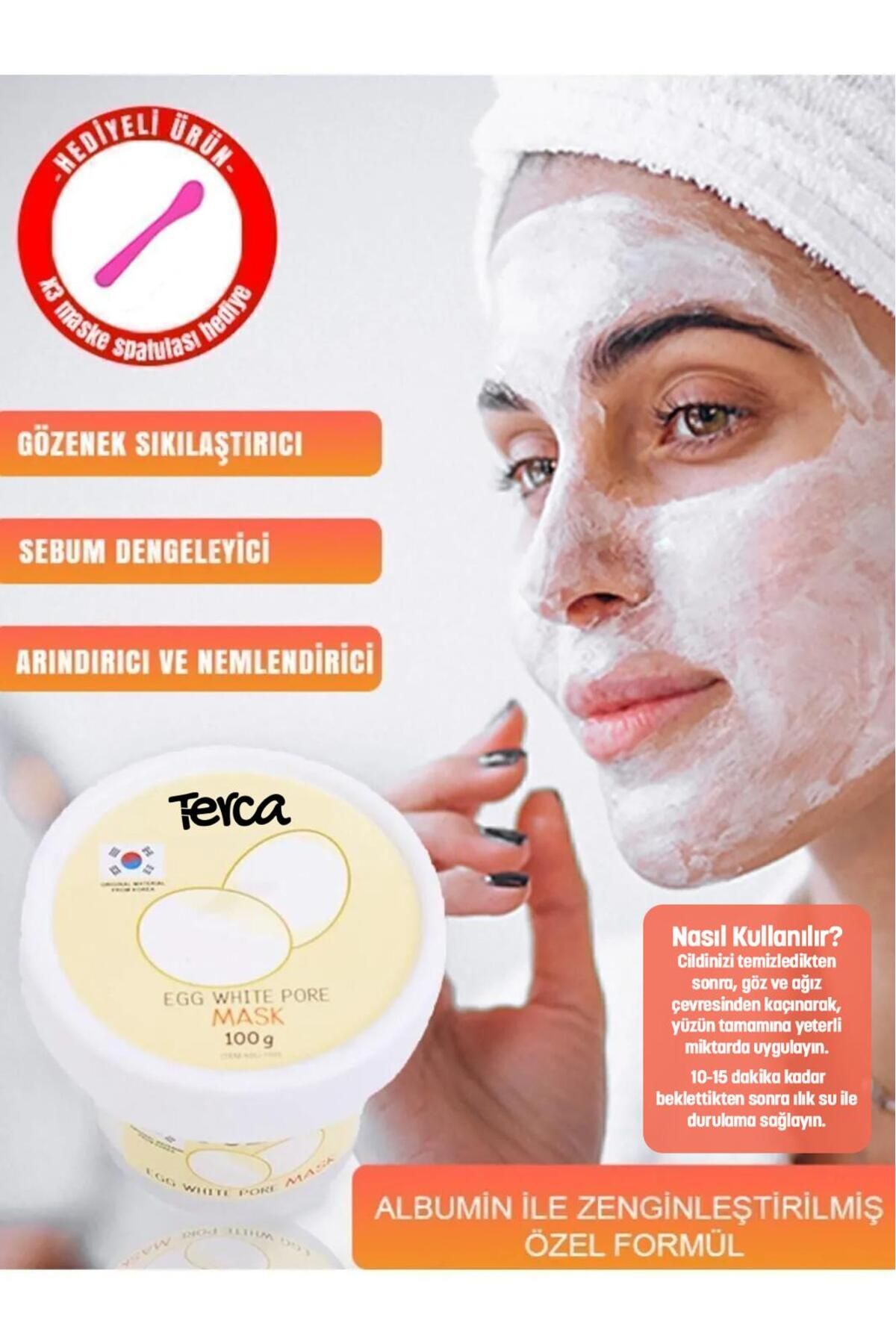 اسکراب نرم Terca Ocn Egg Wash Off - ماسک سفیده تخم مرغ سفت کننده منافذ