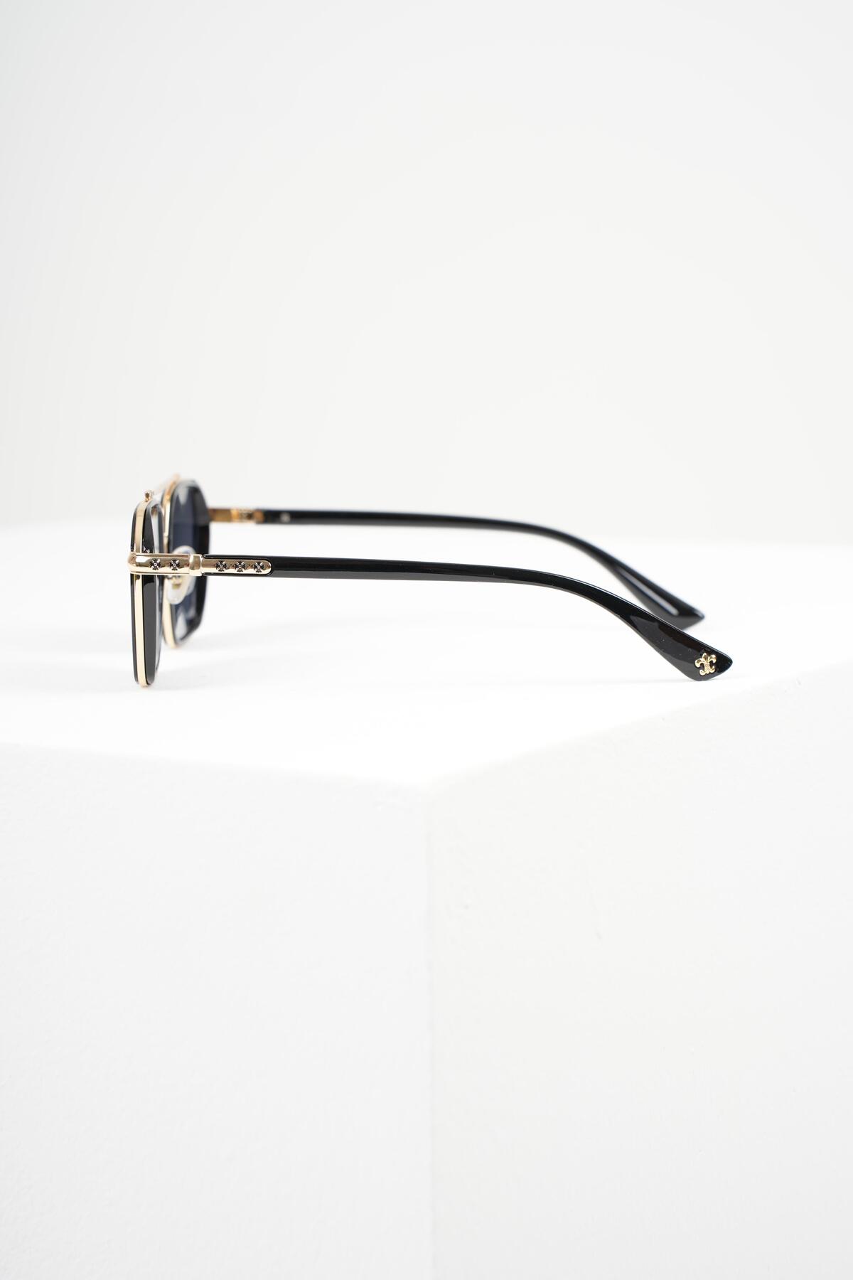 WATCHOFROYAL  Royal Eyewear Re0039 Gold- Siyah Güneş Gözlüğü - Görsel 5