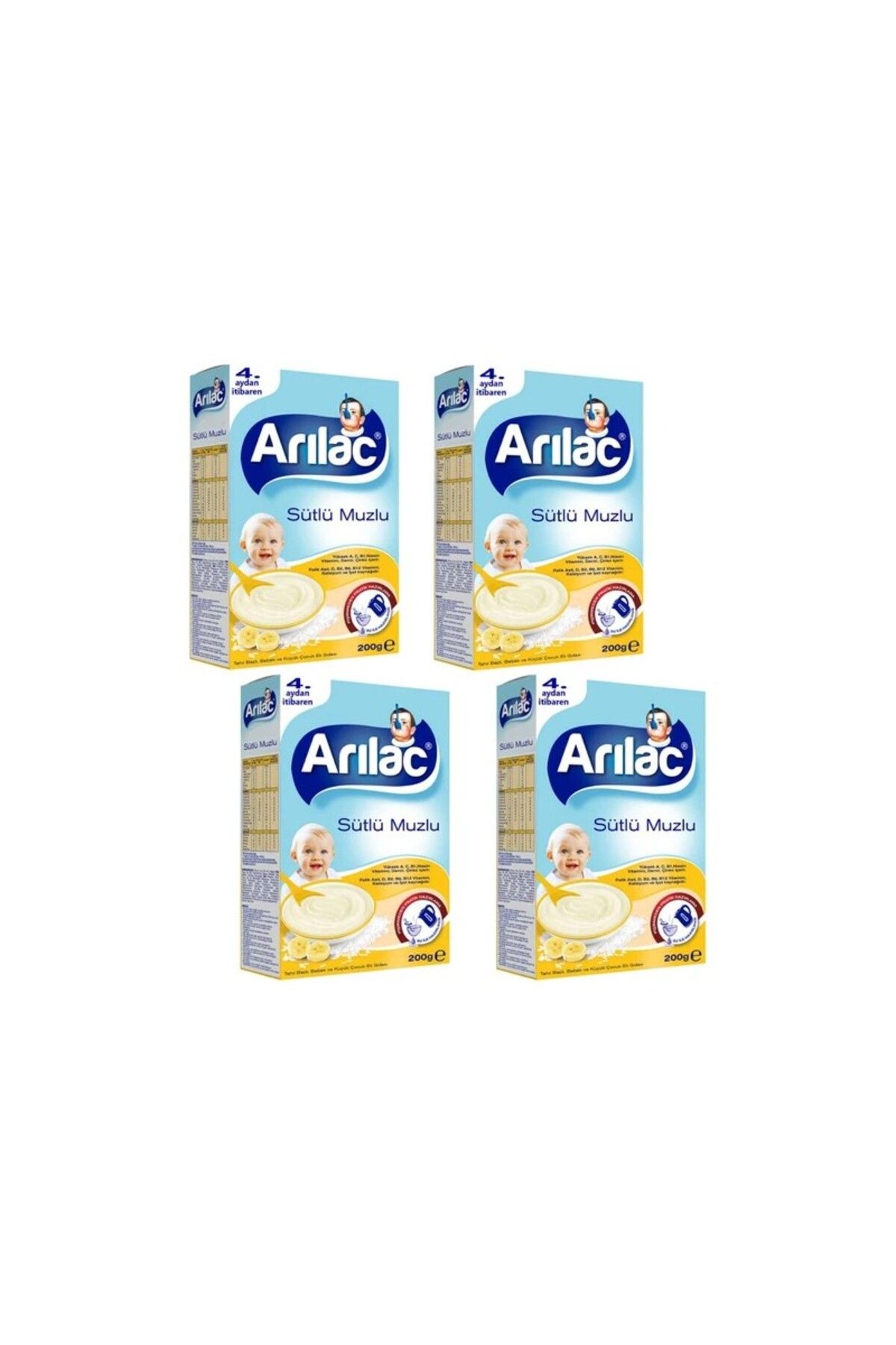 Arılac Instant Sütlü Muzlu 4-36 Ay Kaşık Maması 4 X 200 G