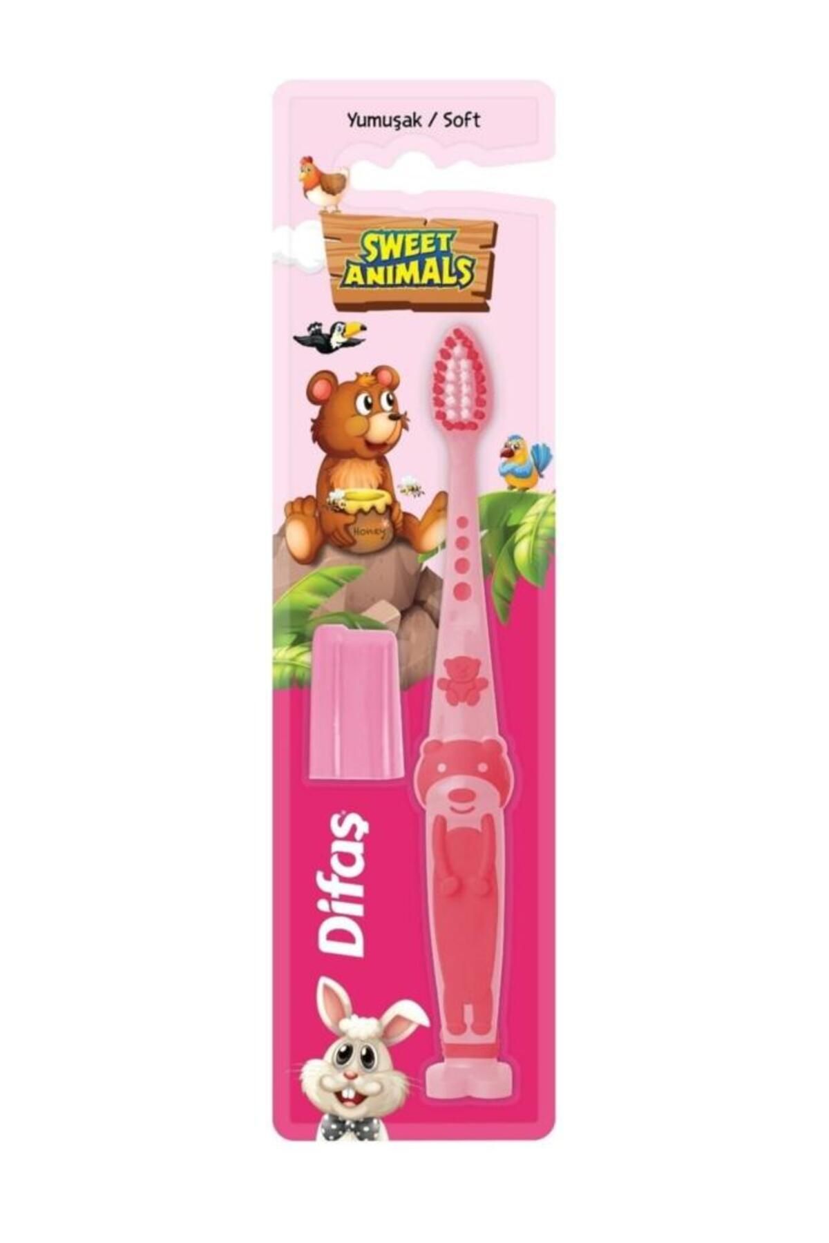 Difaş Sweet Animals Yumuşak Diş Fırçası Pembe