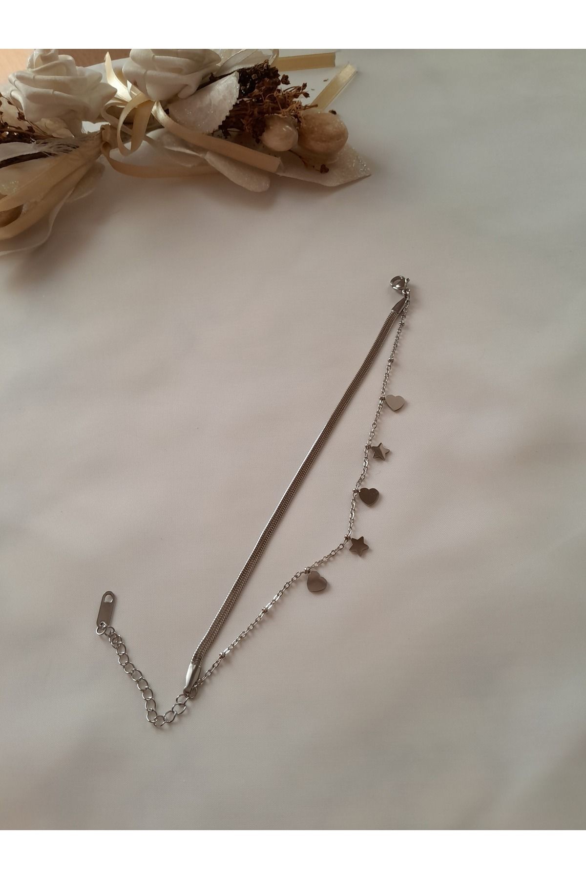 Lunexia-Silver Colored Elegant Design with Heart and Star Figures 1