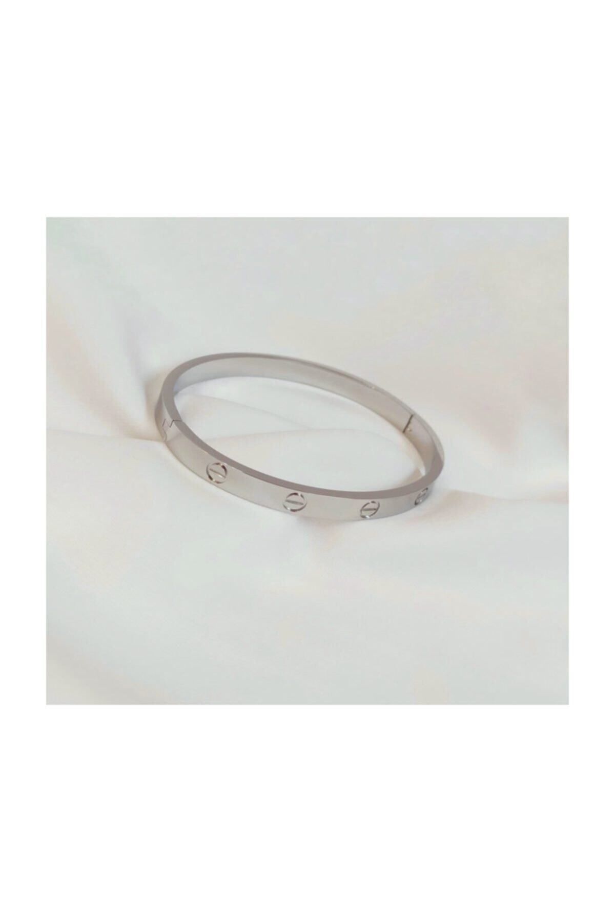 JEWELRY Gümüş Kadın Detaylı Kelepçe Bileklik