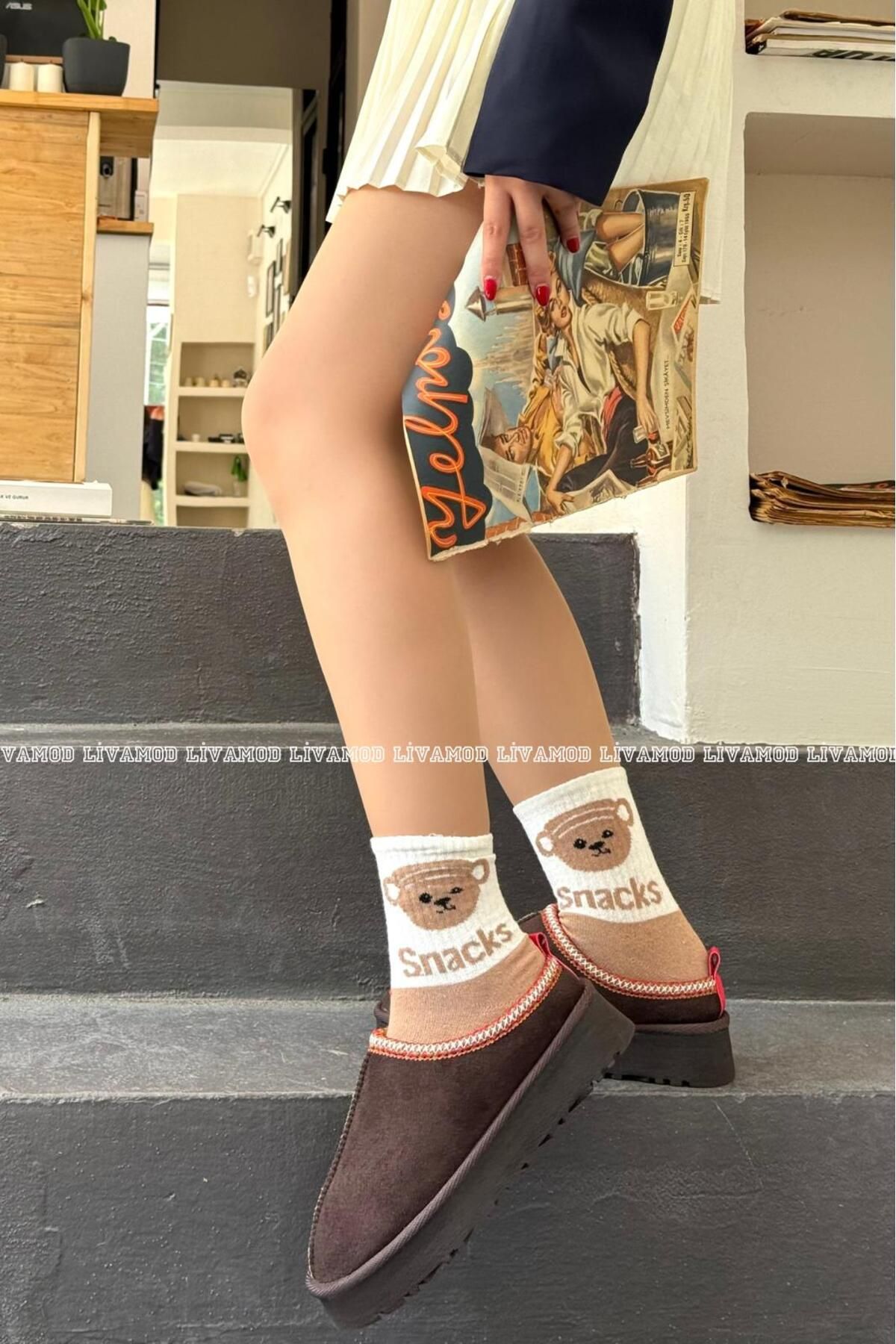 İncimoda-Deep Ujj Suede Thick Sole Women's Boots with Fur Detail Inside 3