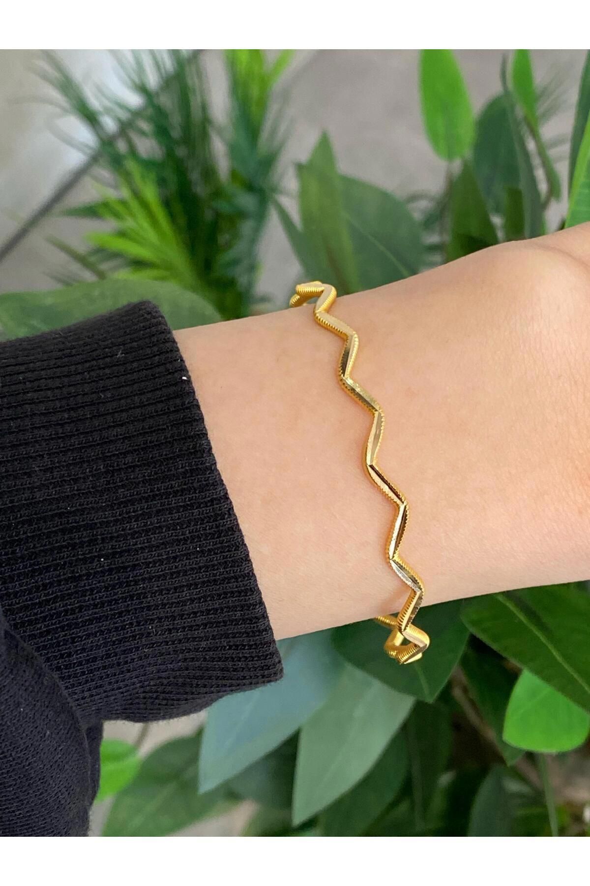 10 gram 22 Ayar Yatırımlık Zigzag Ajda Bilezik