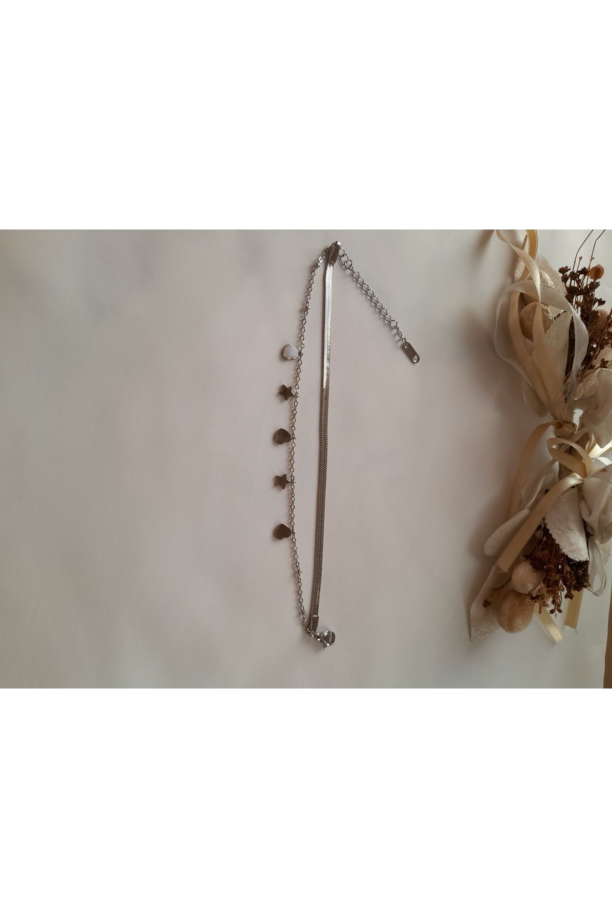 Lunexia-Silver Colored Elegant Design with Heart and Star Figures 3