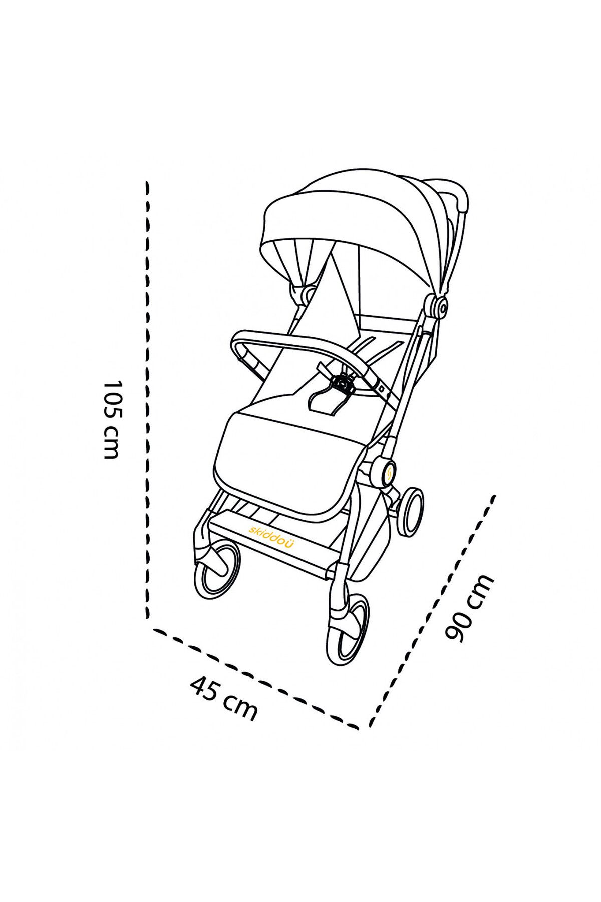 OEM-Carucior sport pliabil Skiddou Espoo+ Evening Shadow, ultracompact pentru calatorii, Gri inchis 2