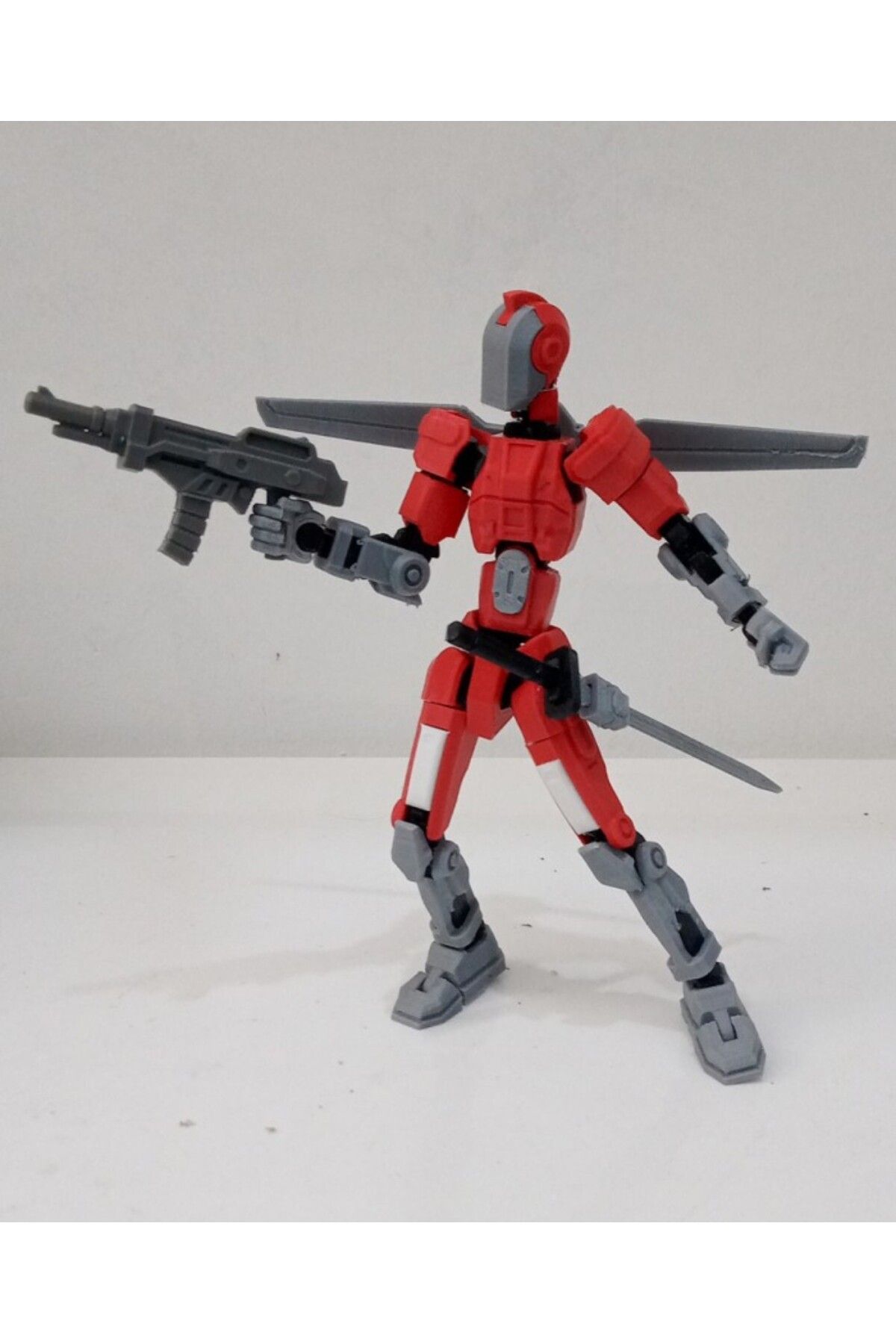 Loopify Titan Koleksiyonu Mark 13 Oynar Eklemli Robot Figür Oyuncak 18 cm Kırmızı