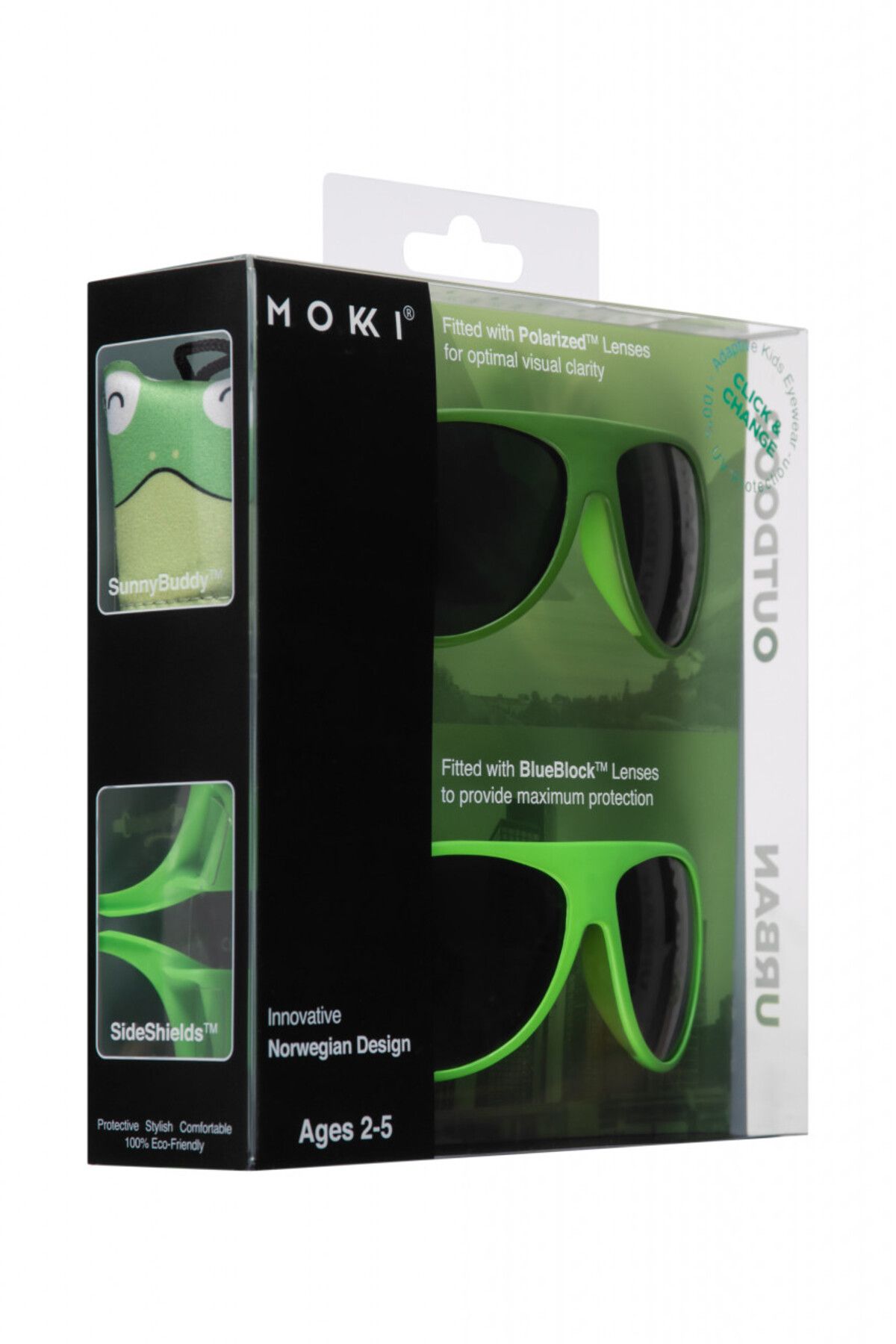 OEM-MOKKI Click & Change Kindersonnenbrille, UV-Schutz, Grün, 2-5 Jahre, 2er-Set 4