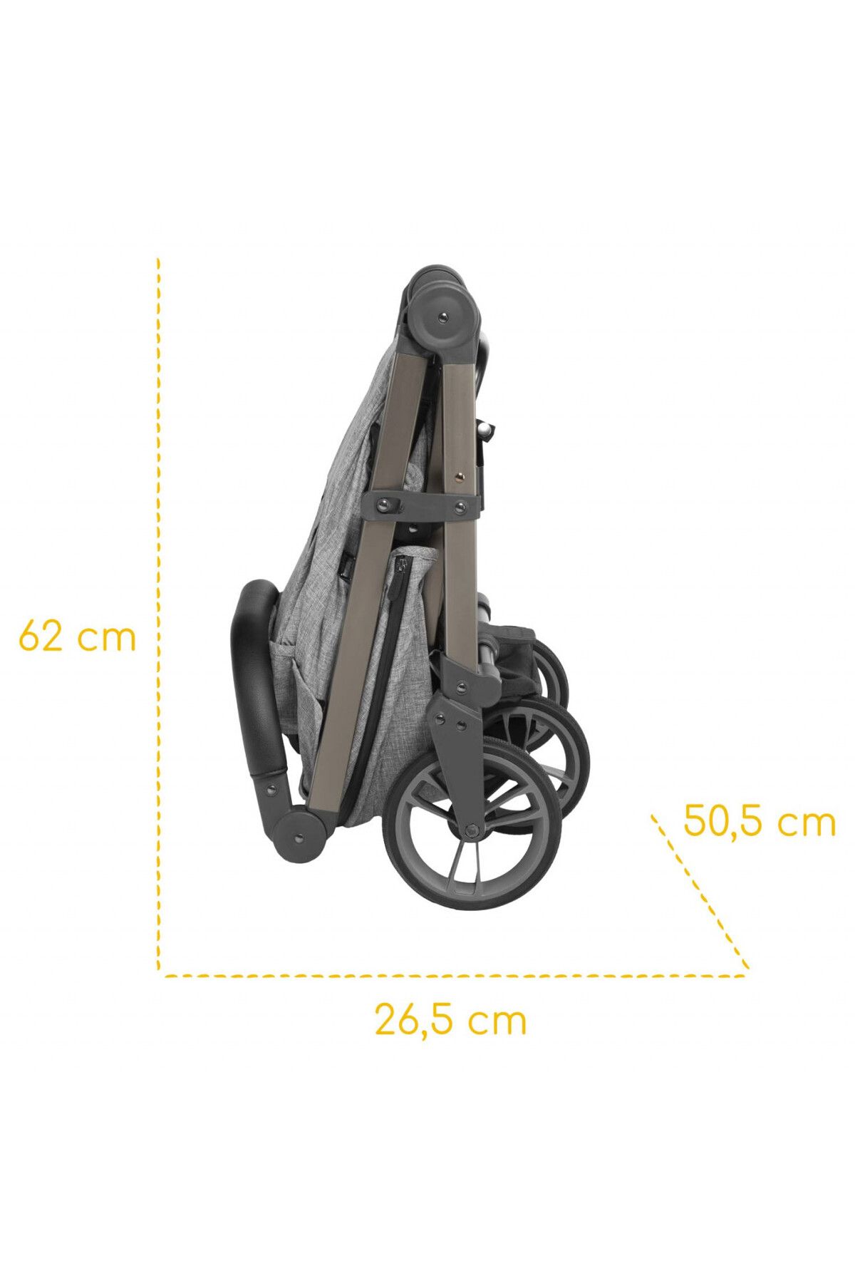 OEM-Carucior sport pliabil Skiddou Mell Normandic dream, ultracompact pentru calatorii, Gri deschis 8