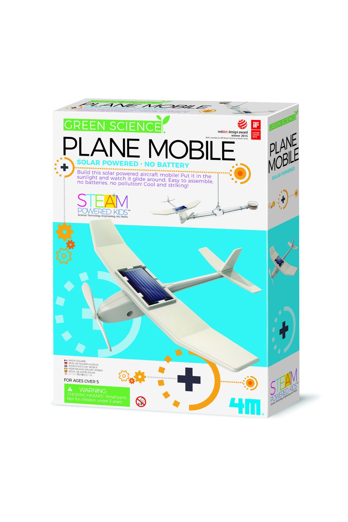 4M-Mobile Airplane Construction Kit, Green Science 1