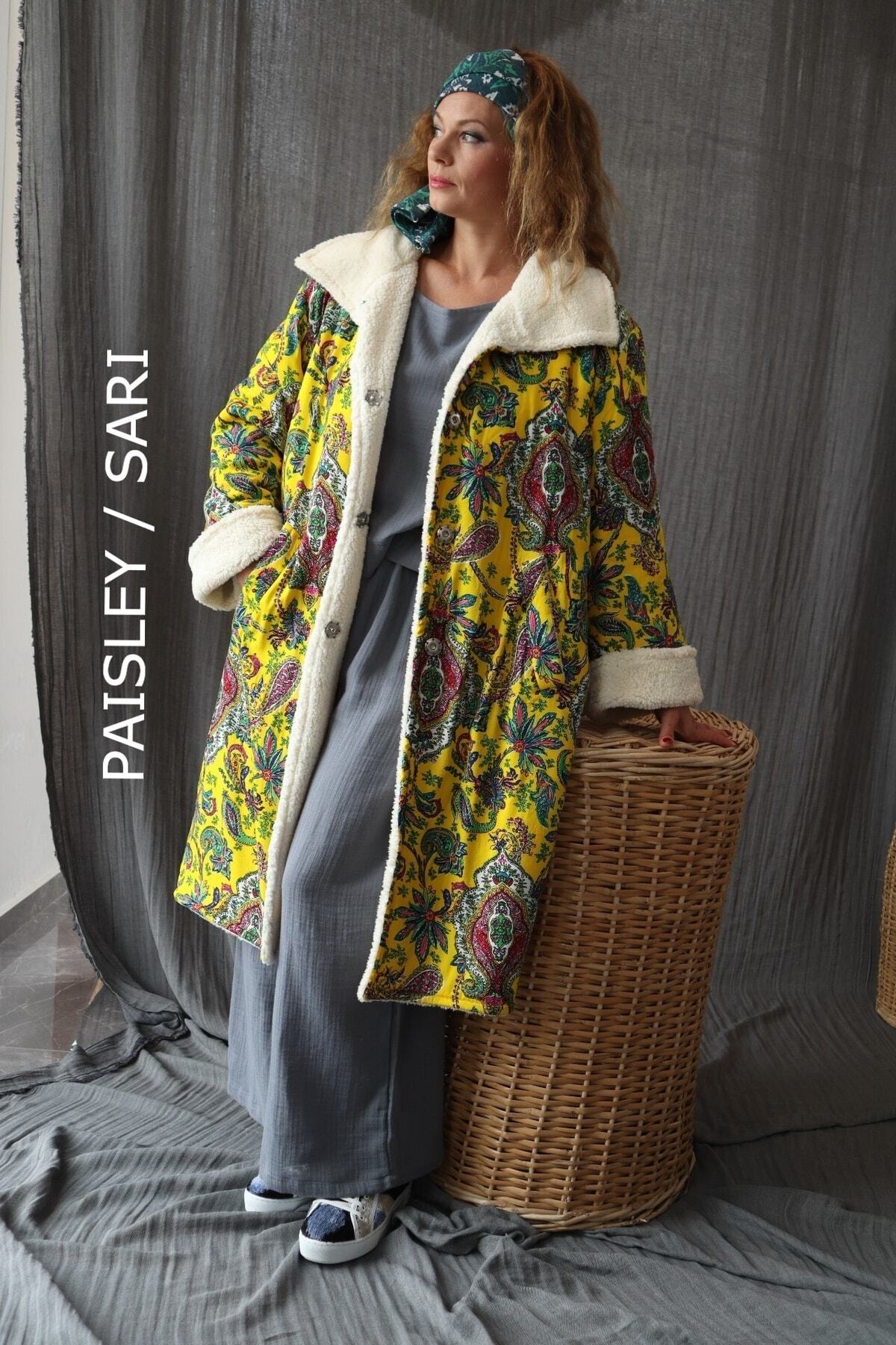 Su Koleksiyon  Masal Palto - Tasarım Palto - Peluş Palto - Görsel 3