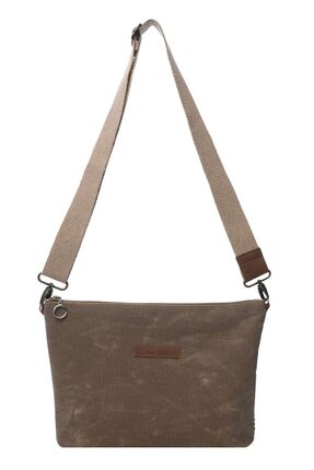 Sofist İstanbul Kahverengi Clutch Waxed Canvas Ayarlanabilir Askılı Portföy M...