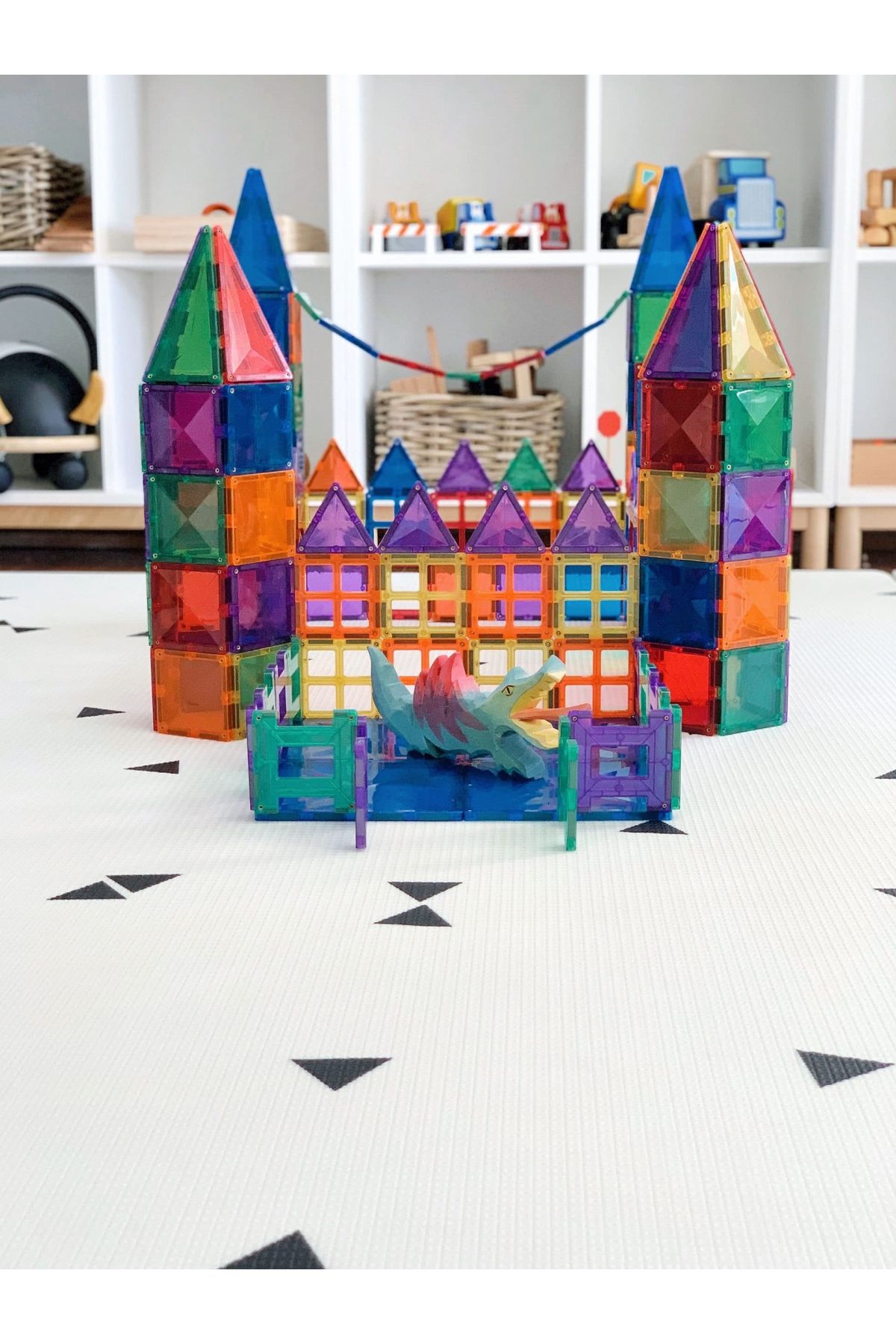 Connetix-Magnetic Tiles Set constructie magnetic, 102 piese, creativitate 6