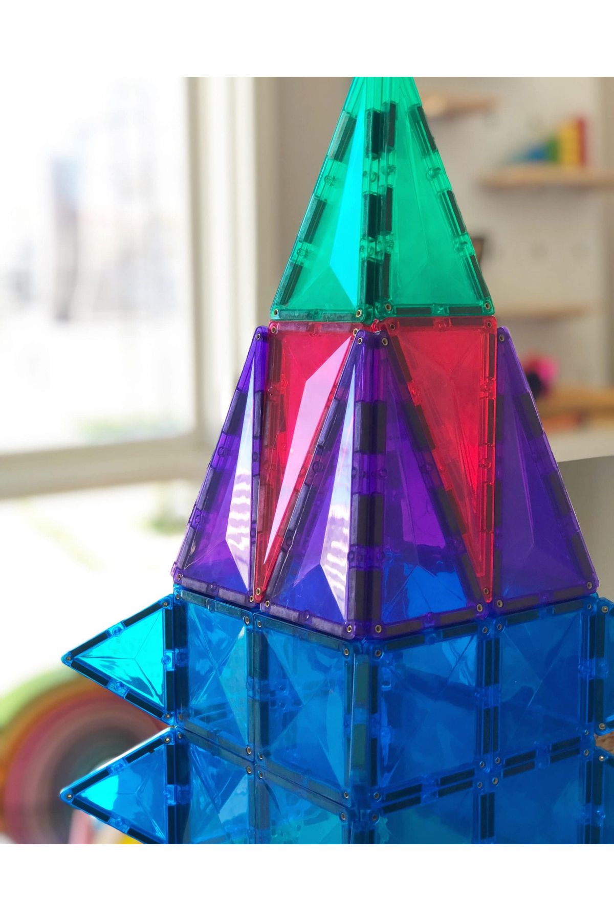 Connetix-Magnetic Tiles Set constructie magnetic, 60 piese, set de baza 7