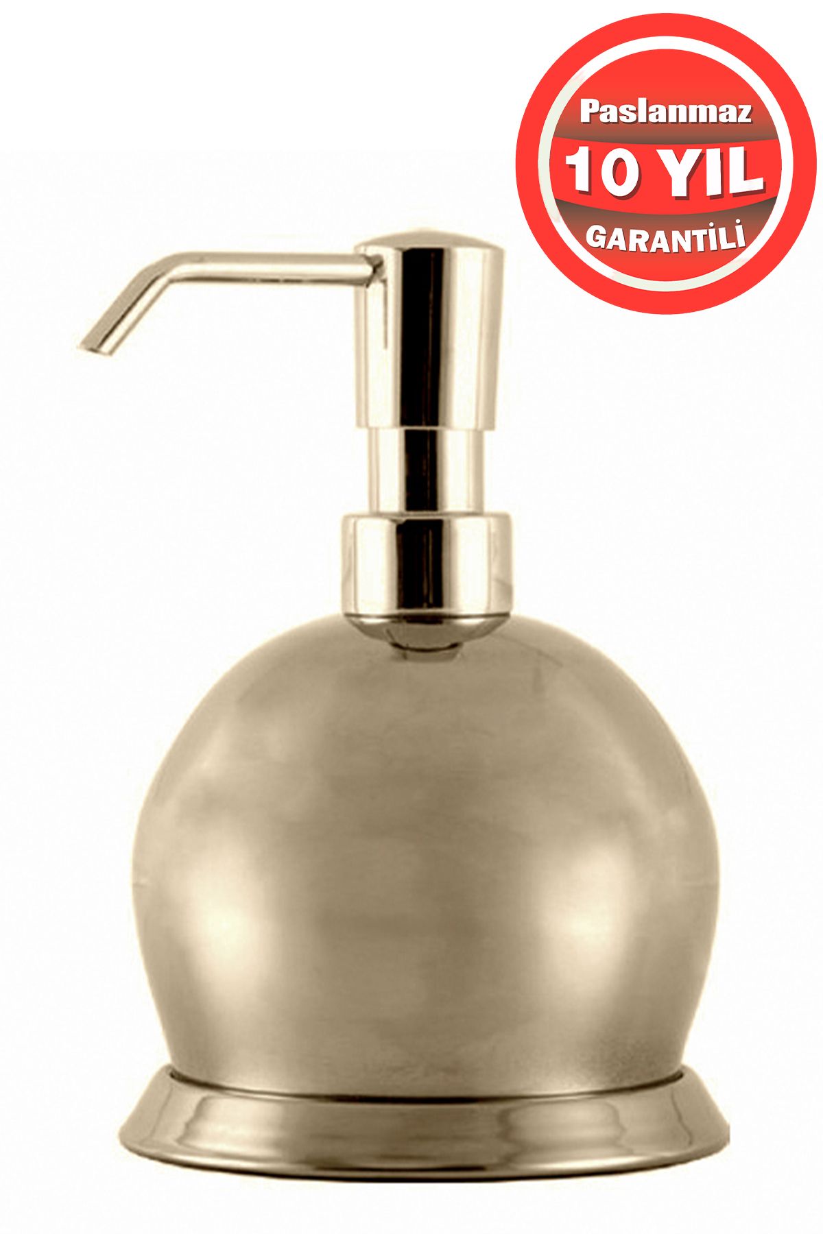 ÇELİK BANYO Paslanmaz Komple Pirinç Küre Metal Sıvı Sabunluk Altın Gold