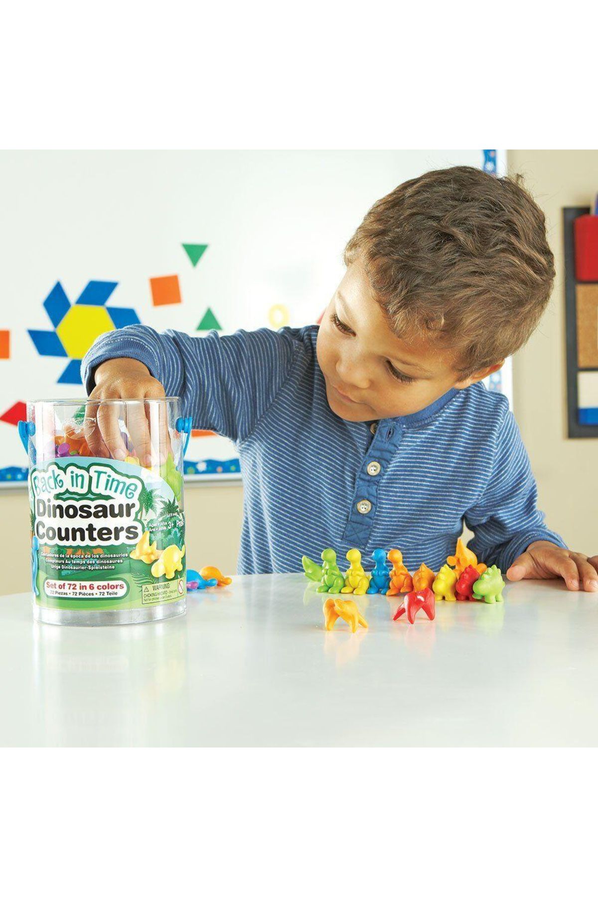 Learning Resources-Set pentru sortat si numarat - Dinozauri jucausi - 72 piese 5