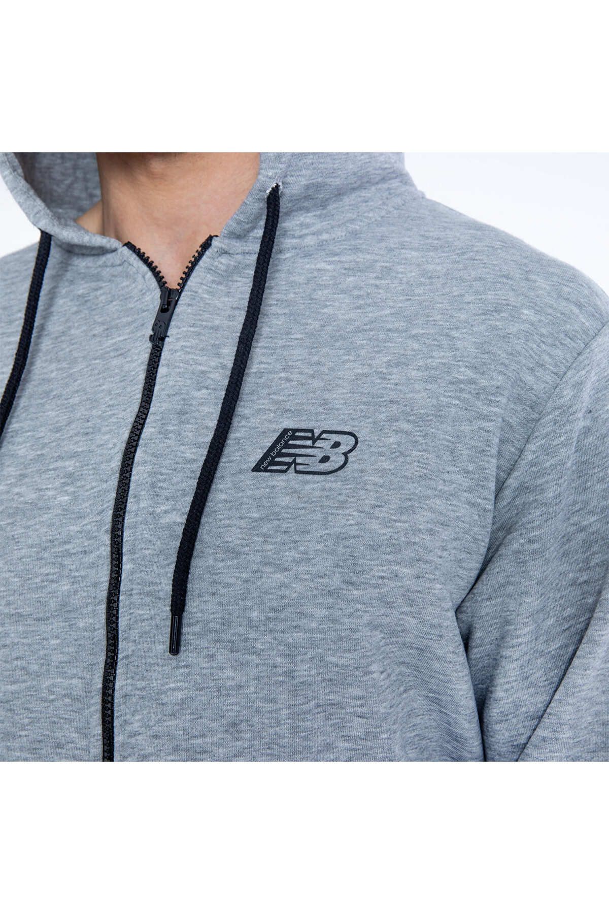 New Balance-Men's Lifestyle Nb Hooded Sweatshirt - Gray Mnh1318-ag 5