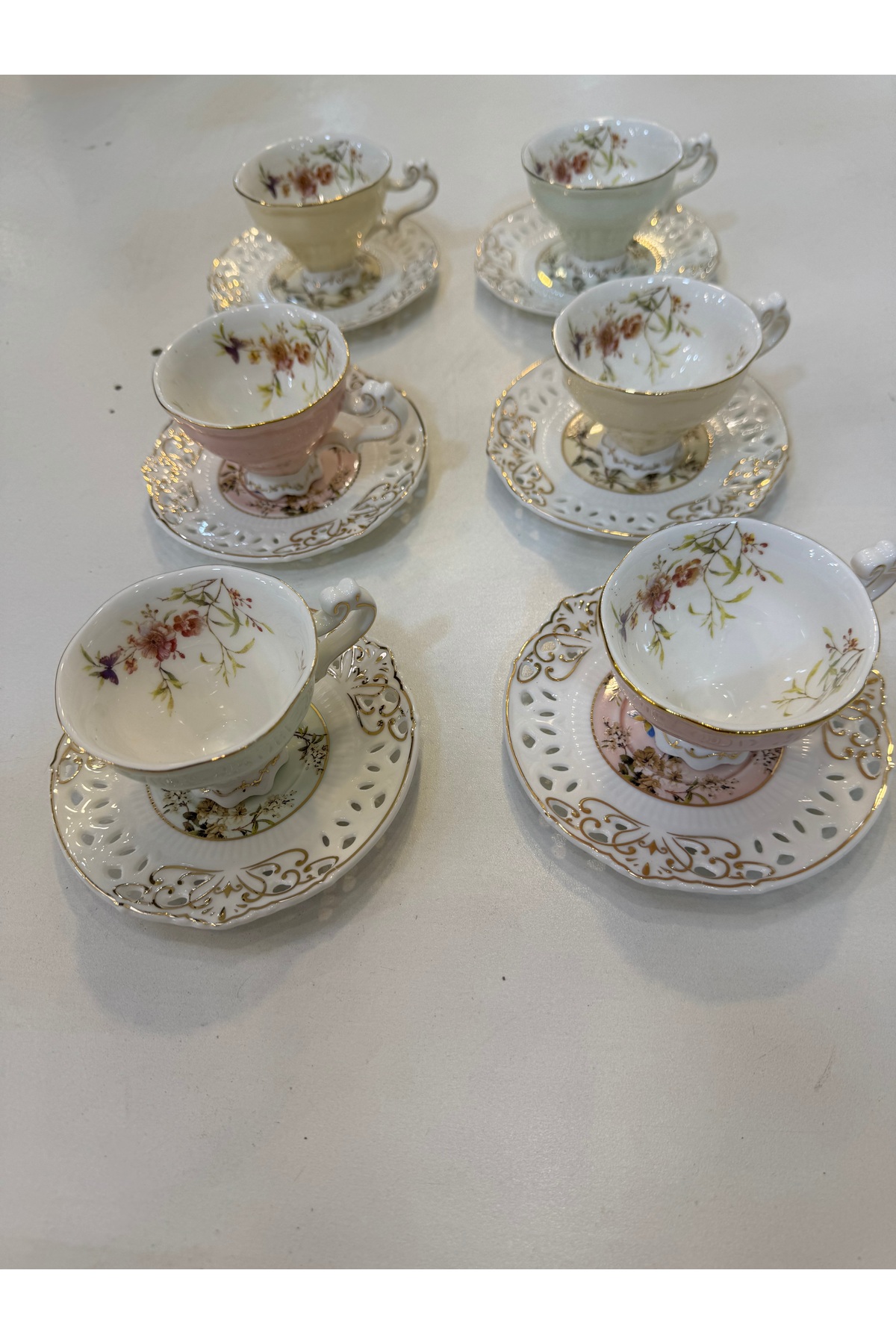 hediye ESTERHOMEDECOR 6 kişilik porselen kahve fincan takımı - Fiyatı ...